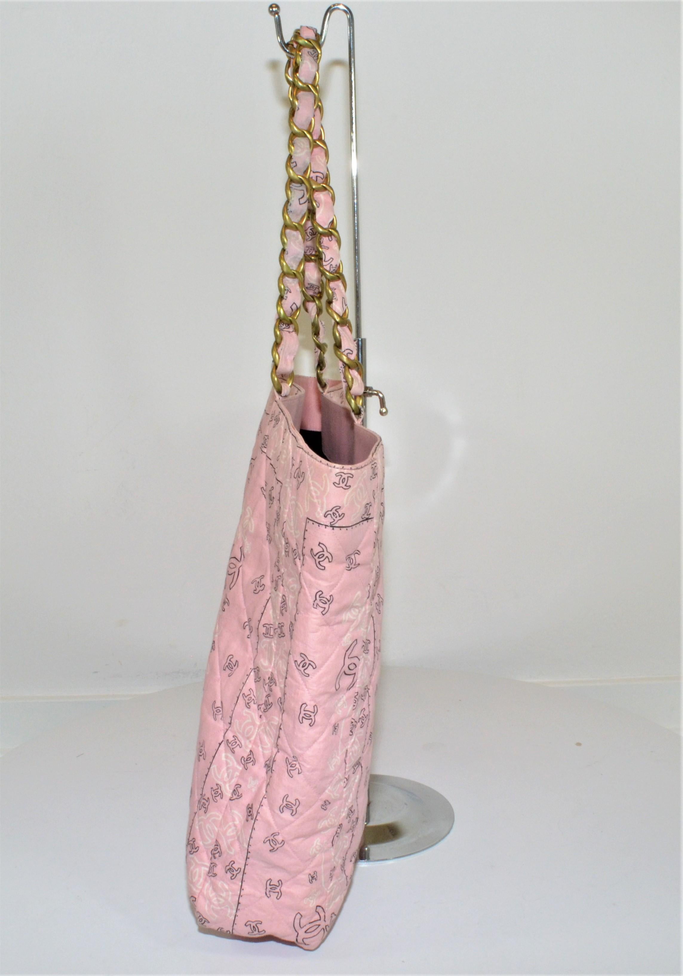 1991-1994 RARE Chanel Vintage Pink Bandana Print XL Tote 1