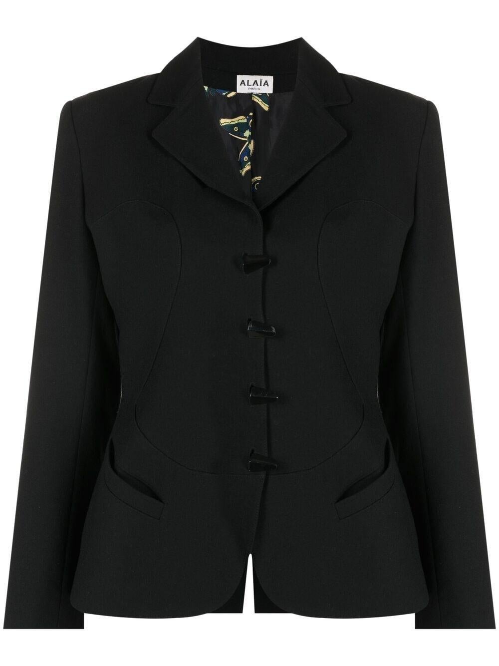 1991 Alaia Black Skirt Suit Butterflies Tribute to Elsa Schiaparelli For Sale 3