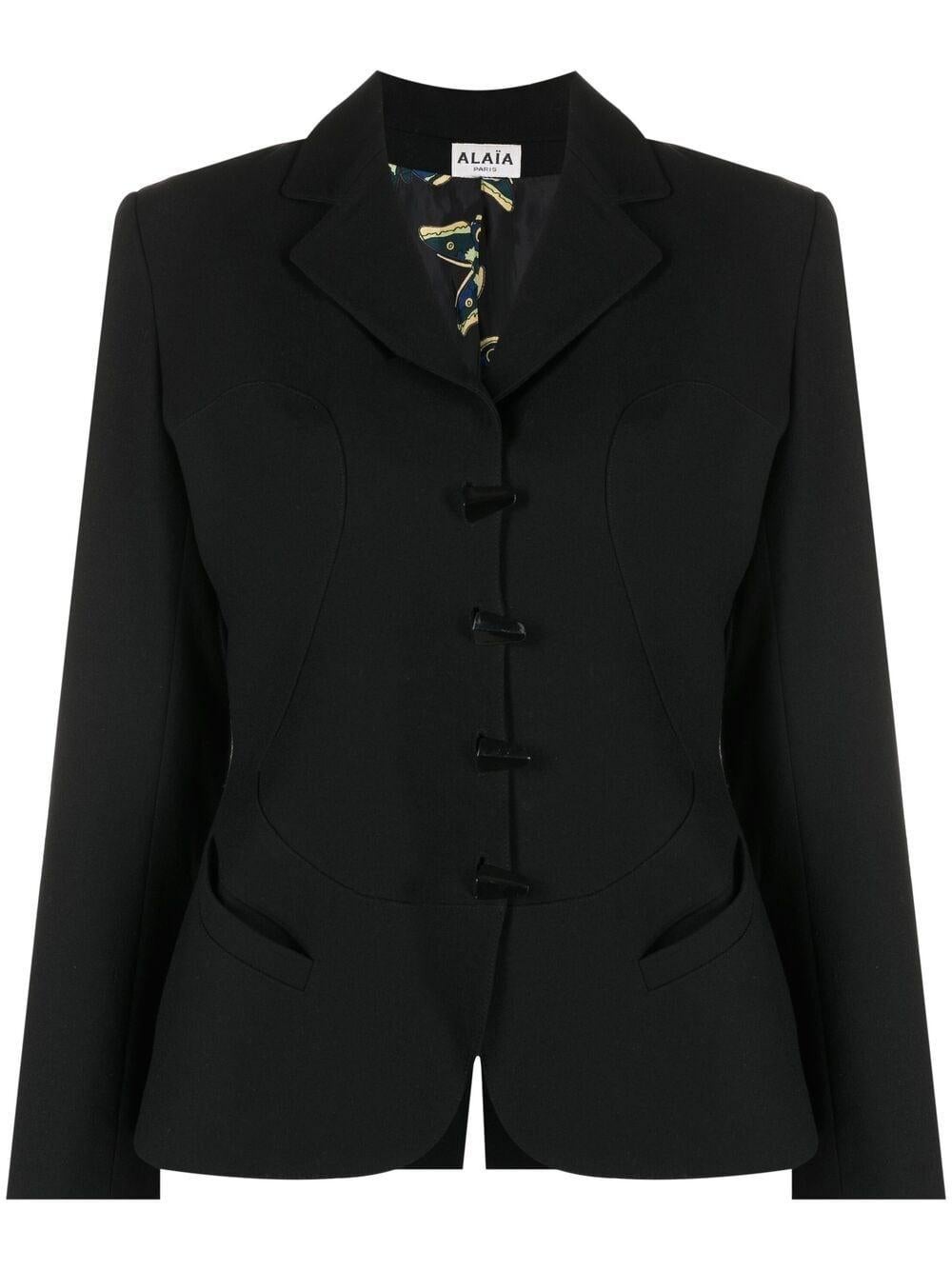 1991 Alaia Black Skirt Suit Butterflies Tribute to Elsa Schiaparelli  For Sale 3