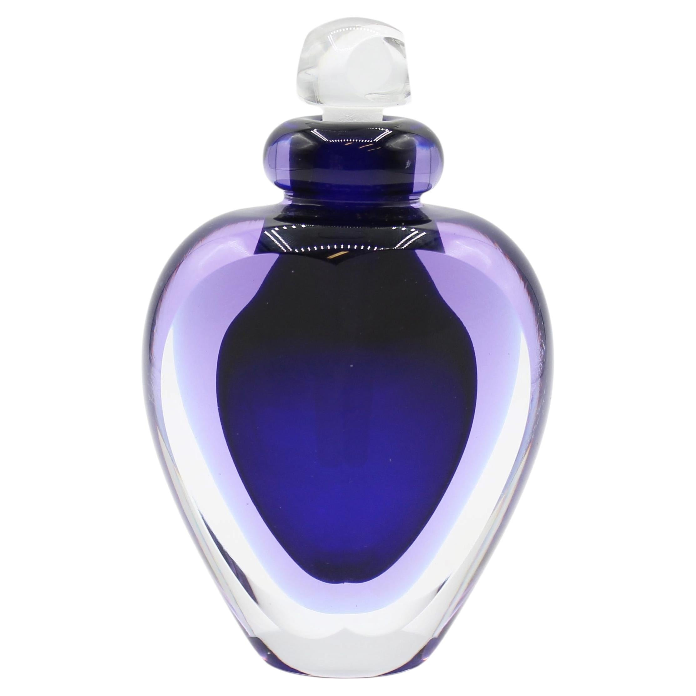 1991 American Signed and Dated James Clarke Glass Perfume Bottle For Sale