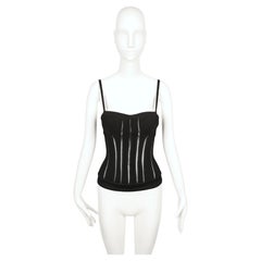 1991 AZZEDINE ALAIA bustier noir corset RUNWAY top