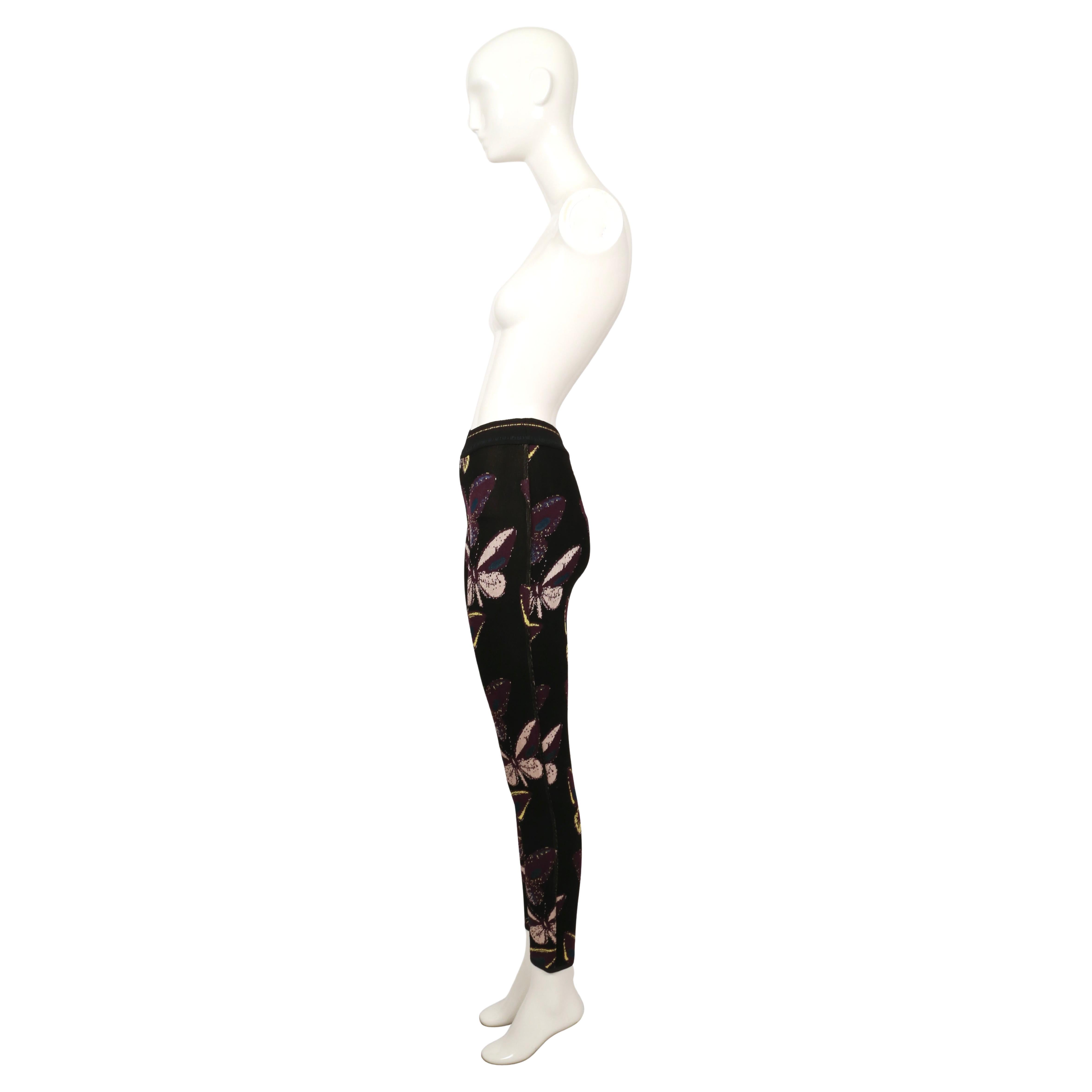 AZZEDINE ALAÏA leggings avec motif papillon 1991 Unisexe en vente