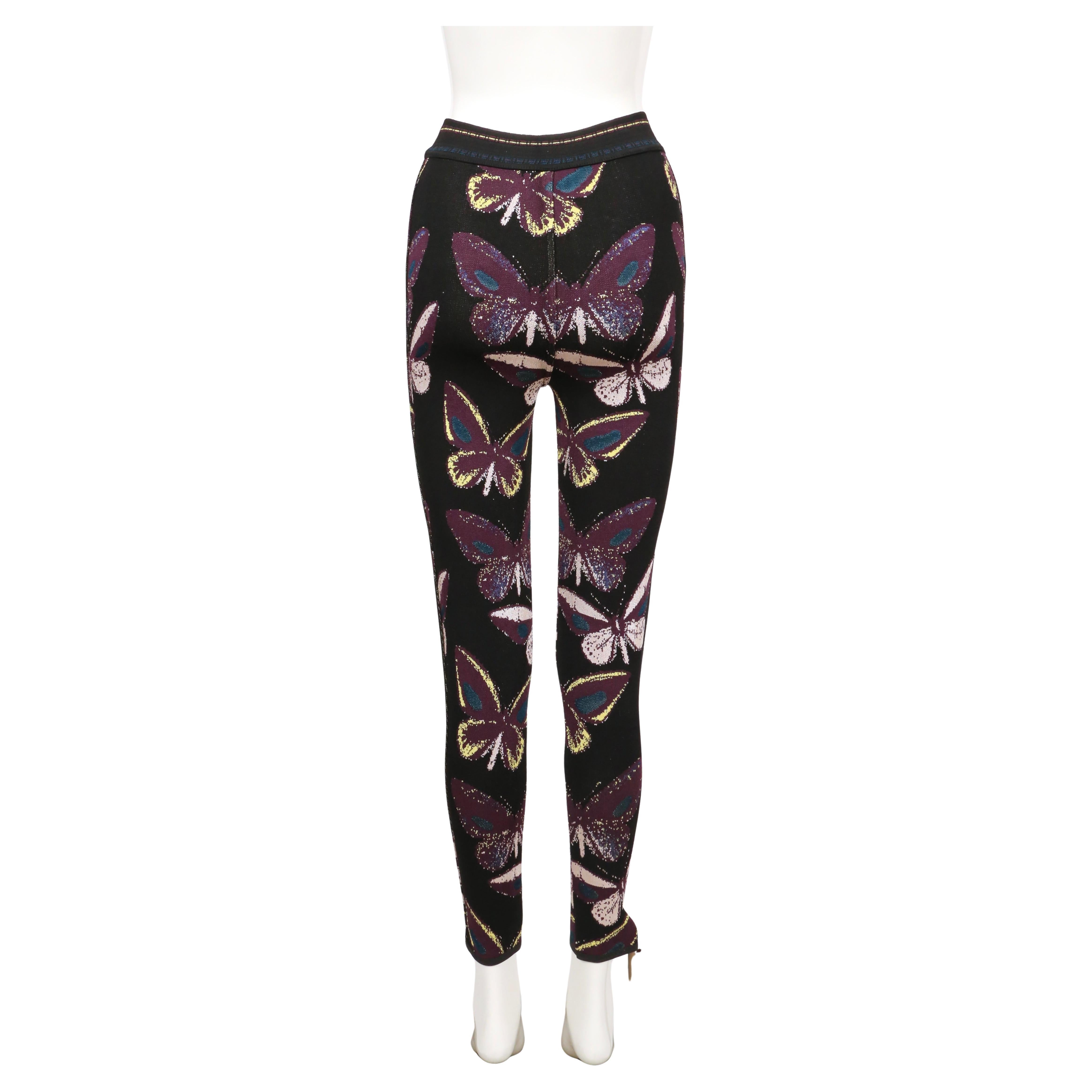 AZZEDINE ALAÏA leggings avec motif papillon 1991 en vente 2