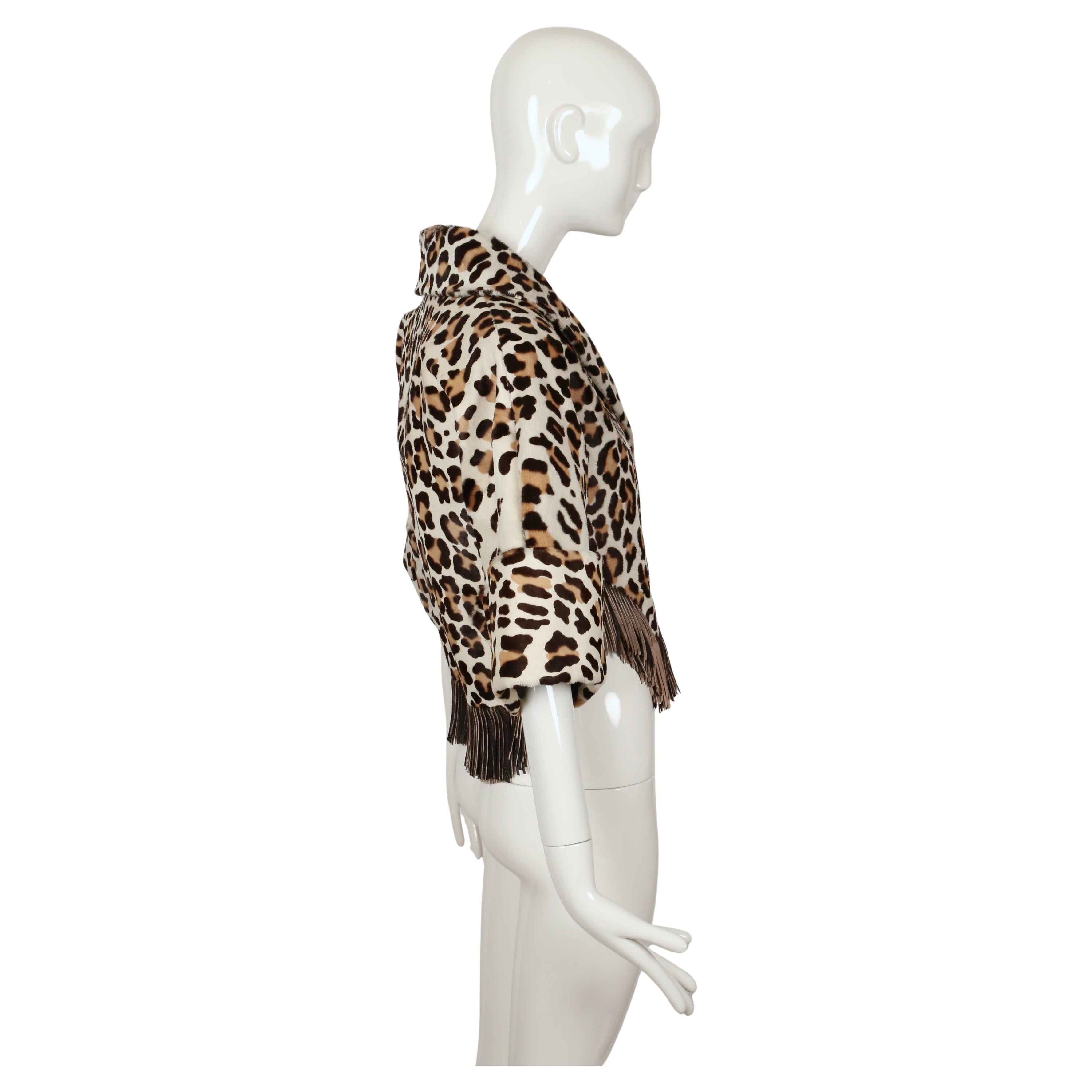 Women's 1991 AZZEDINE ALAIA leopard calf fur jacket For Sale