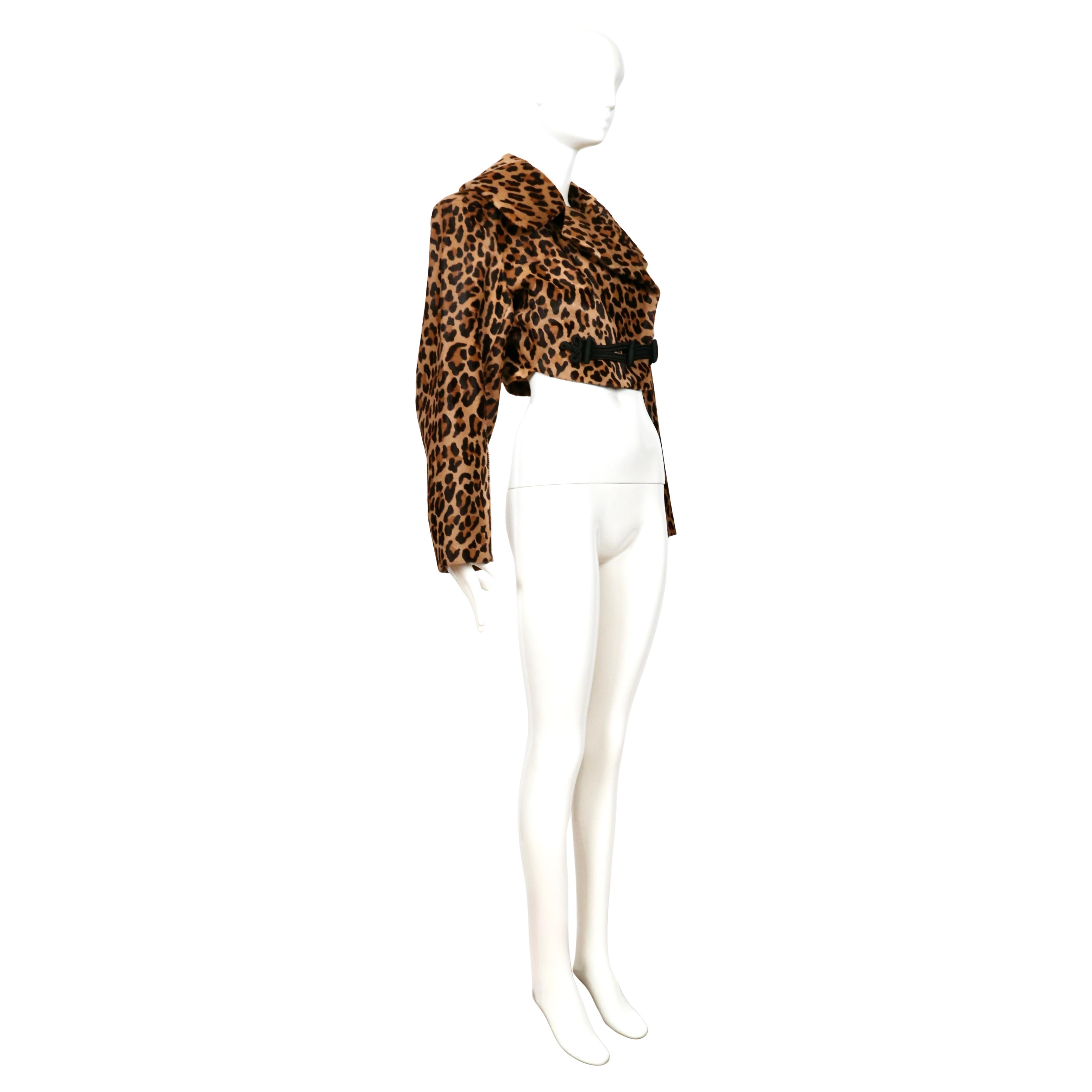 1991 AZZEDINE ALAIA printed calf fur RUNWAY jacket In Good Condition For Sale In San Fransisco, CA