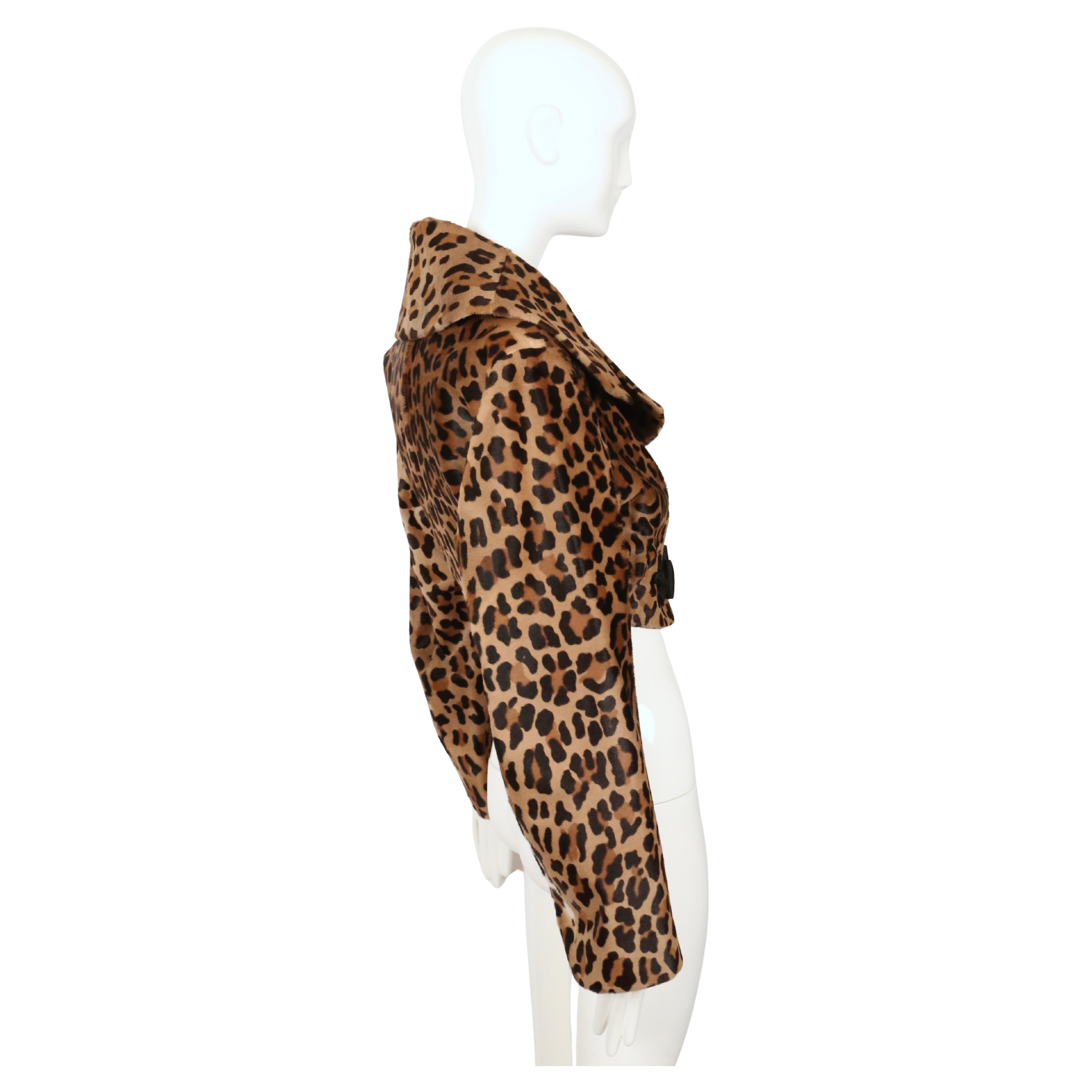 1991 AZZEDINE ALAIA printed calf fur RUNWAY jacket For Sale 2