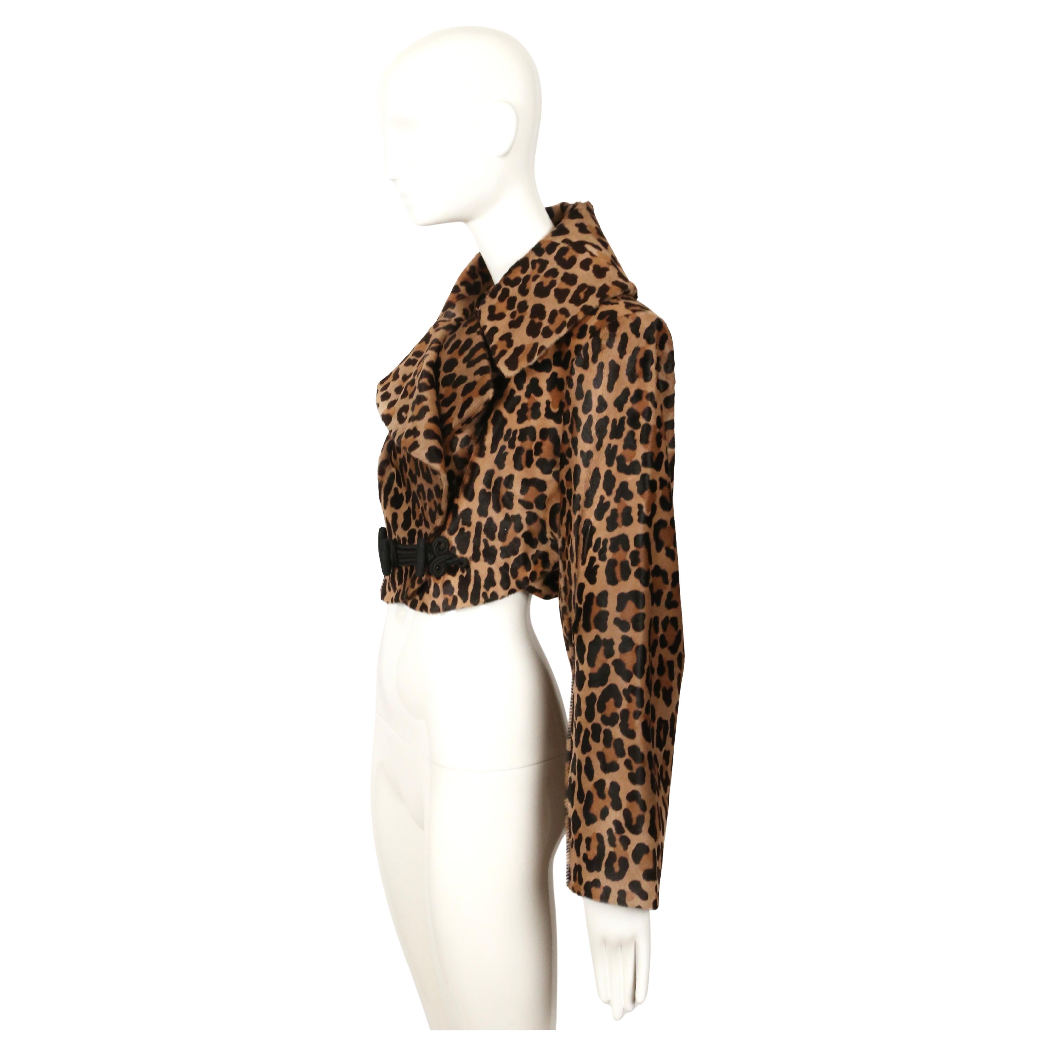 1991 AZZEDINE ALAIA printed calf fur RUNWAY jacket For Sale 3