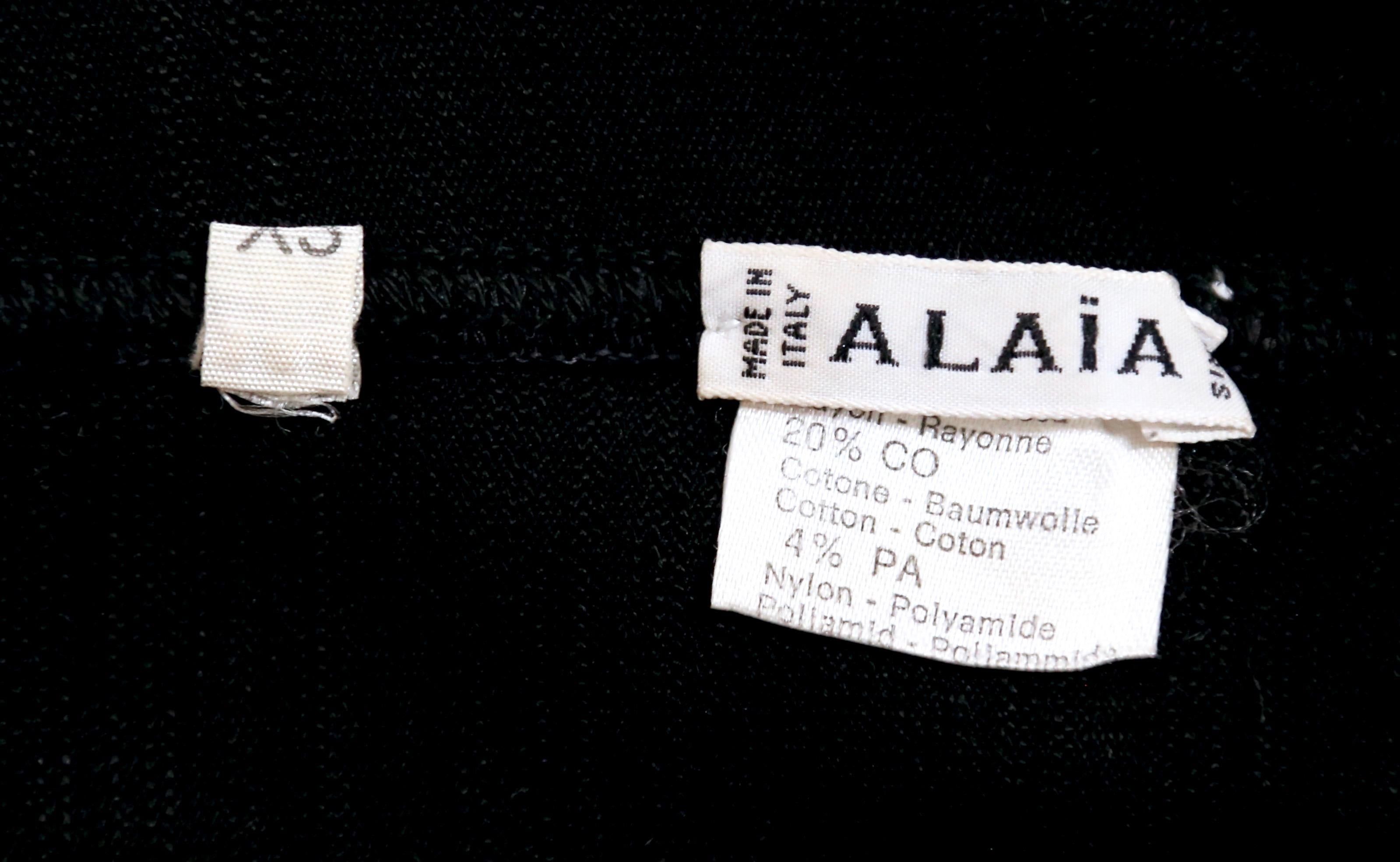 1991 AZZEDINE ALAIA long black runway dress with bustier seams 3