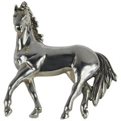 1991 Carol Felley Pferd Brosche aus Sterlingsilber