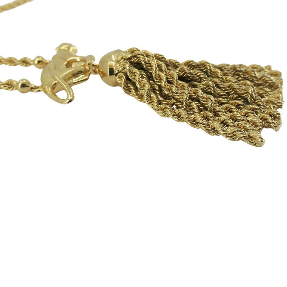 1991 Cartier 18k Gold Pom Pom Circus Panthere Necklace 4