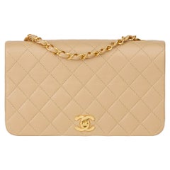 Chanel Beige Quilted Leather New Mini Classic Flap Bag at 1stDibs