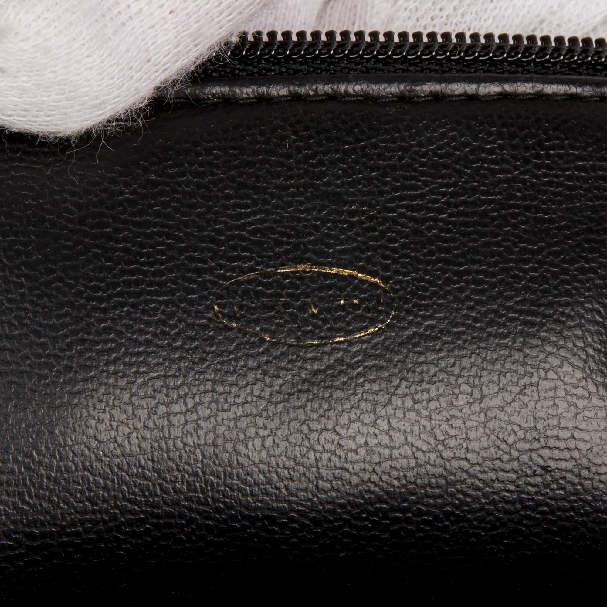 1991 Chanel Black Caviar Leather Vintage Classic Shoulder Bag 4