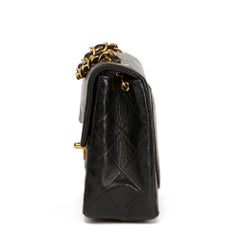 1991 Chanel Black Quilted Lambskin Vintage Mini Flap Bag