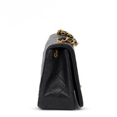 1991 Chanel Black Quilted Lambskin Vintage Mini Flap Bag