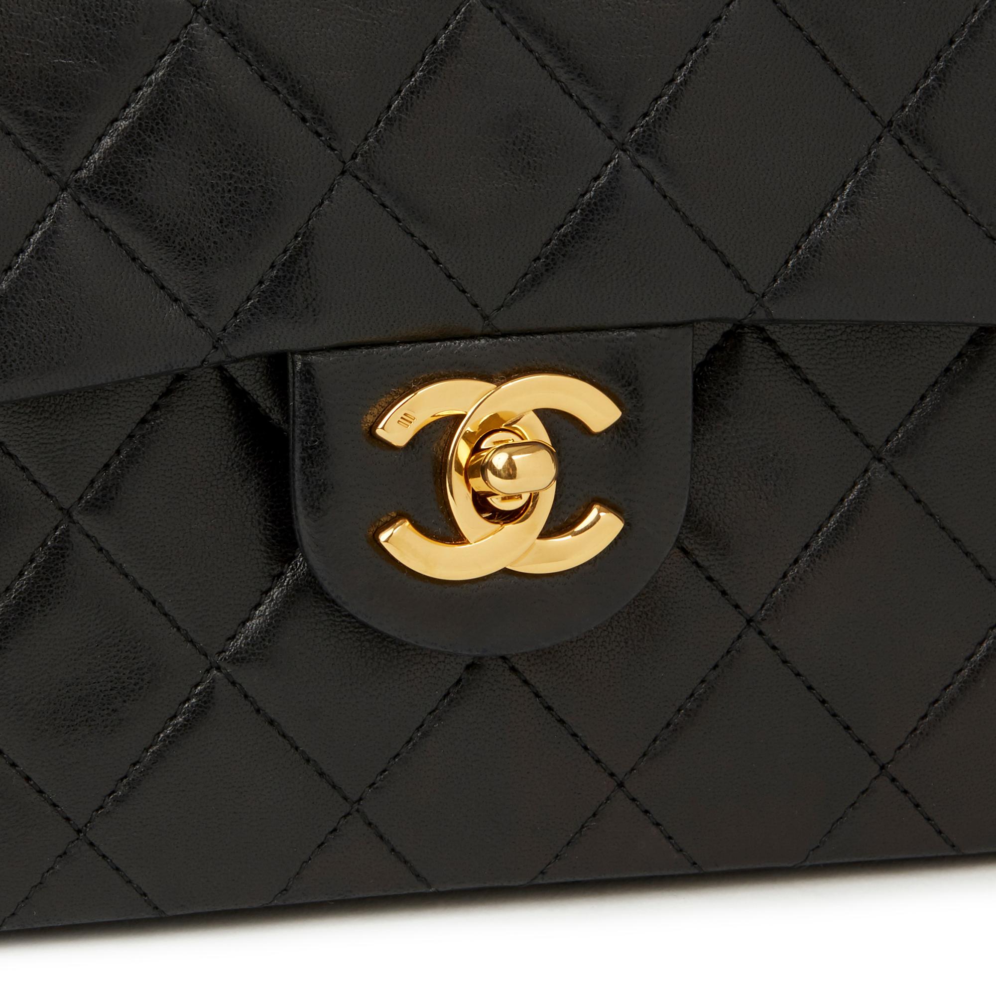 1991 Chanel Black Quilted Lambskin Vintage Mini Flap Bag 2