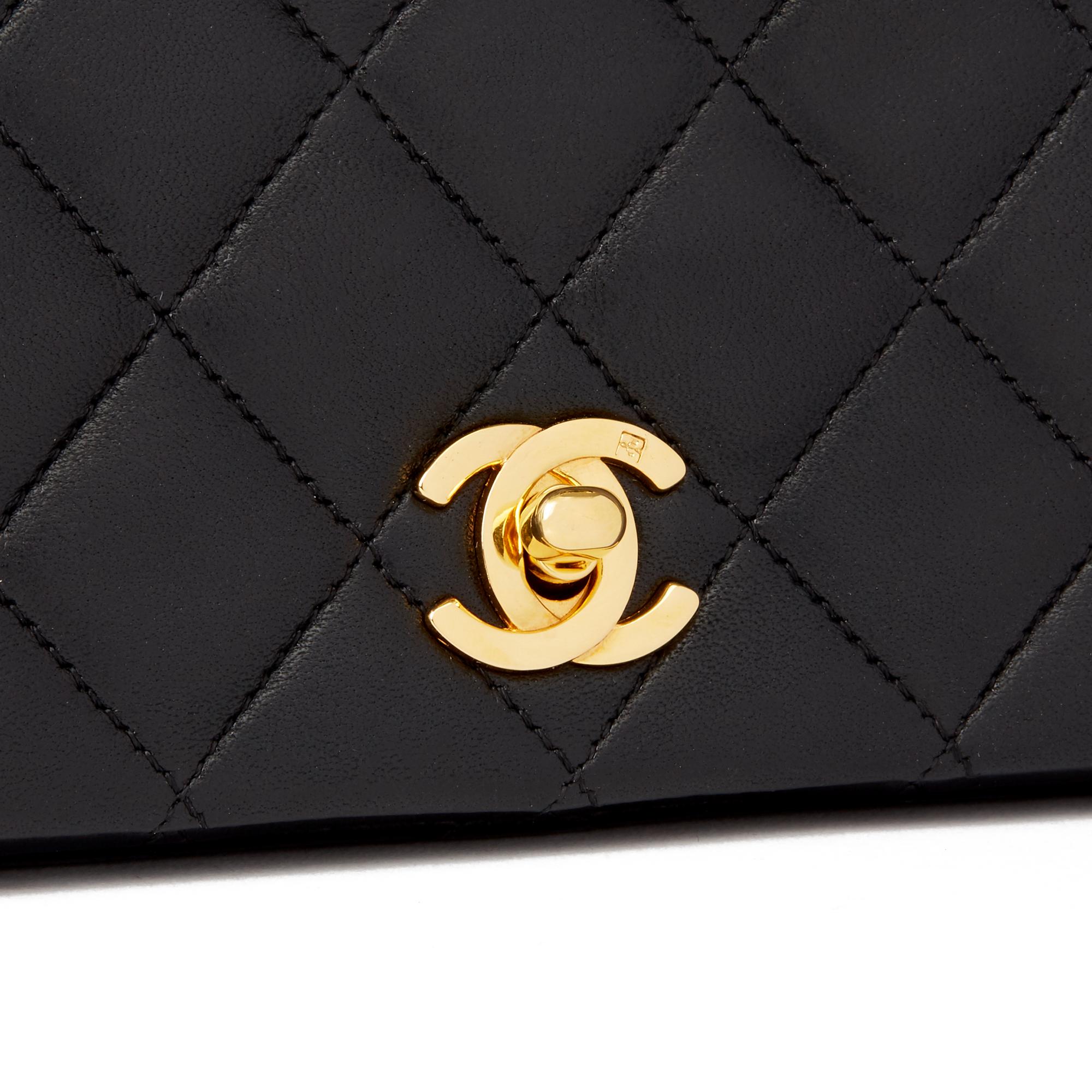 1991 Chanel Black Quilted Lambskin Vintage Mini Flap Bag 2