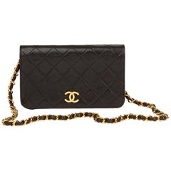 1991 Chanel Black Quilted Lambskin Vintage Mini Flap Bag 1991 Chanel Black Quilted Lambskin Vintage Mini Flap Bag