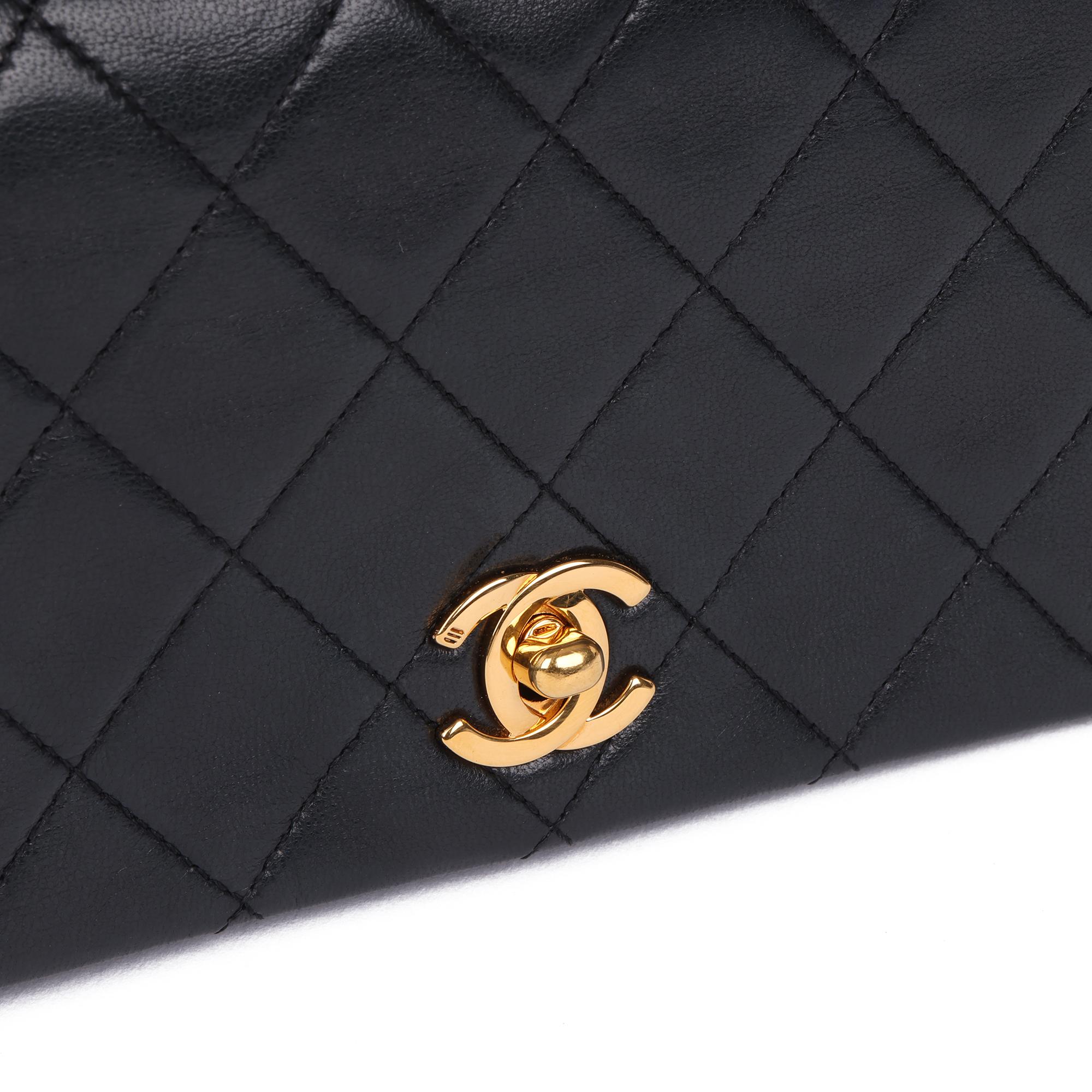 1991 Chanel Black Quilted Lambskin Vintage Mini Full Flap Bag 3