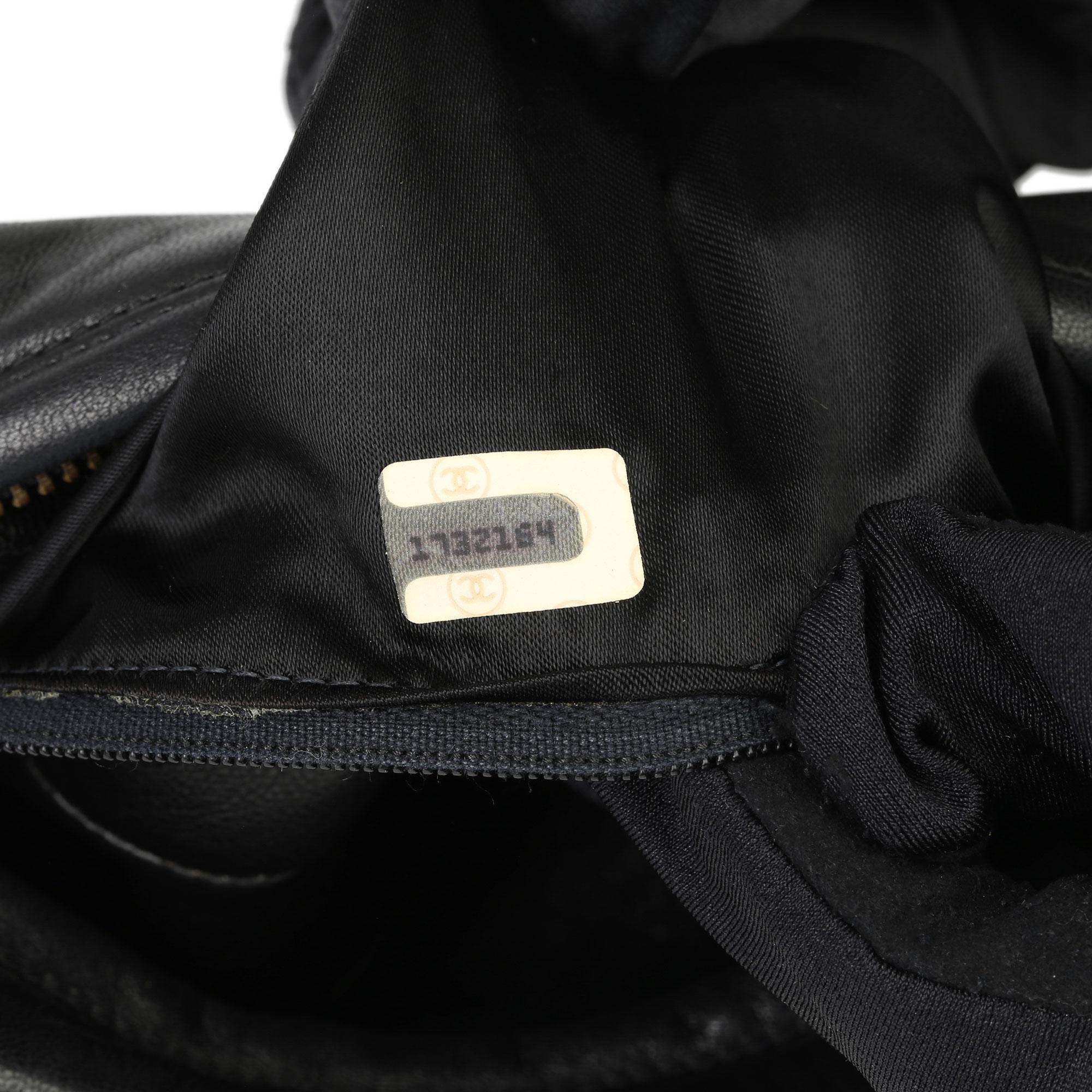 1991 Chanel Black Quilted Lambskin Vintage Timeless Fringe Camera Bag 4
