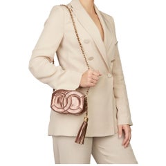 1991 Chanel Bronze Lizard Leather Vintage Mini Classic Tassel Camera Bag