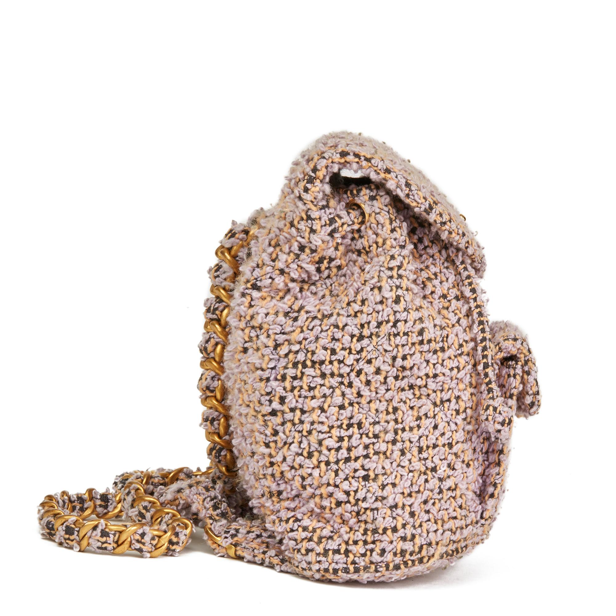 chanel tweed backpack