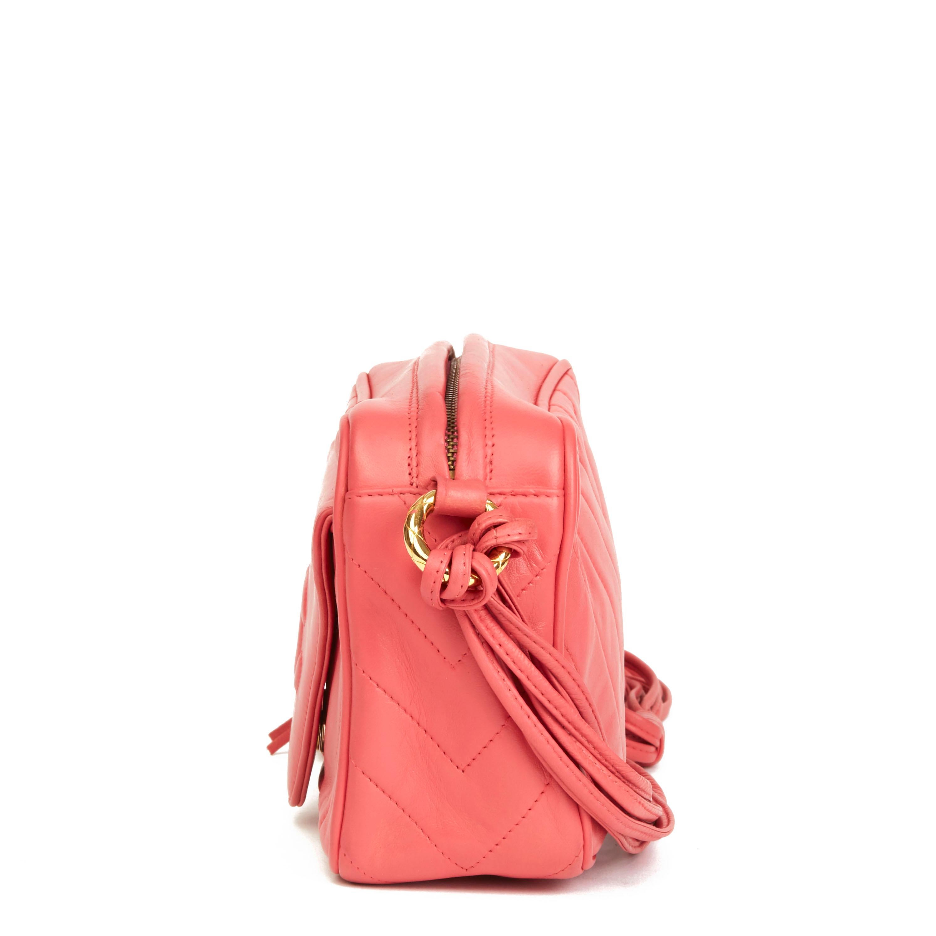 chanel camera bag pink
