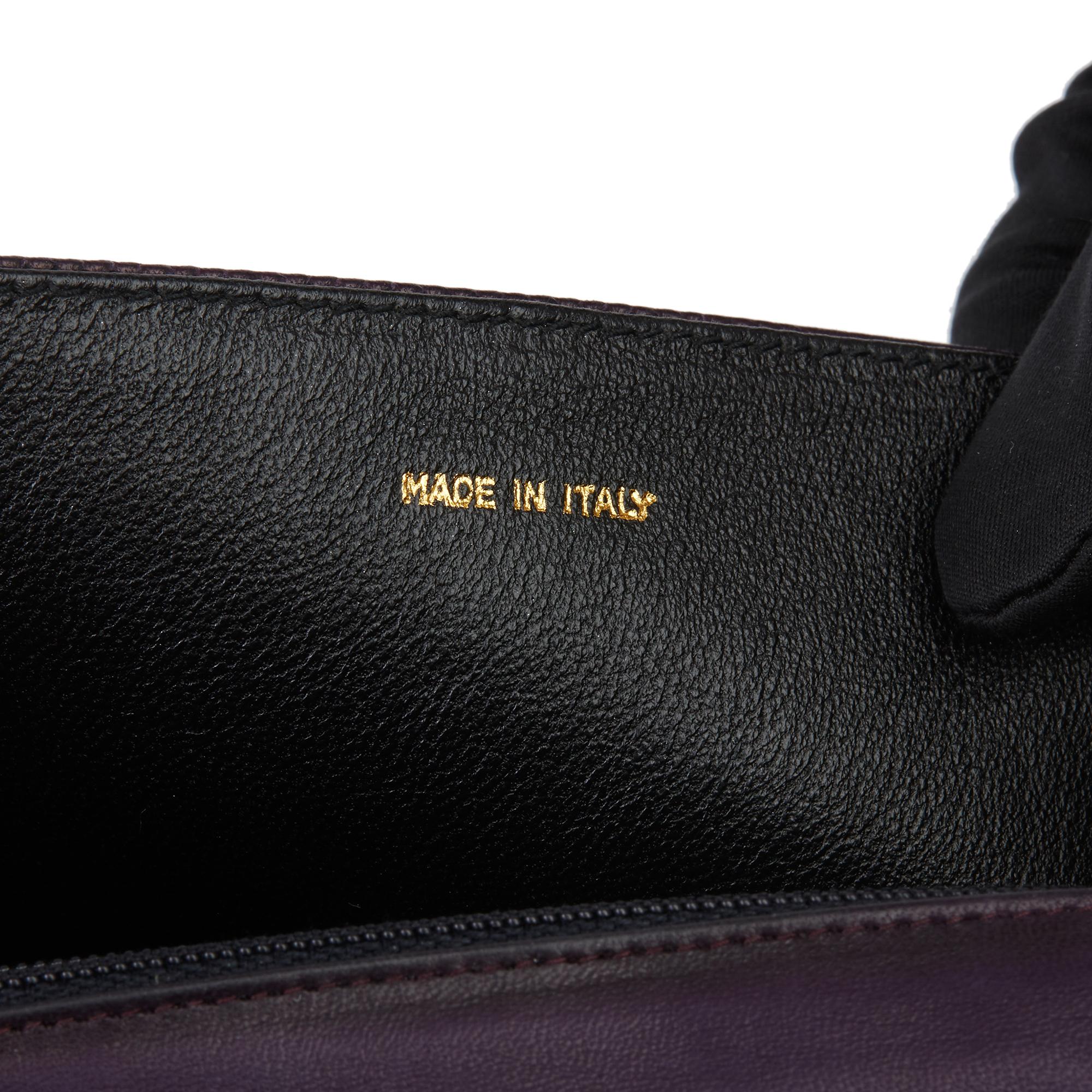 Black 1991 Chanel Purple Lambskin Vintage Timeless Single Flap Bag