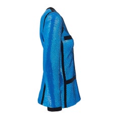 1991 Chanel Runway Documented Electric Blue Scuba Jacket