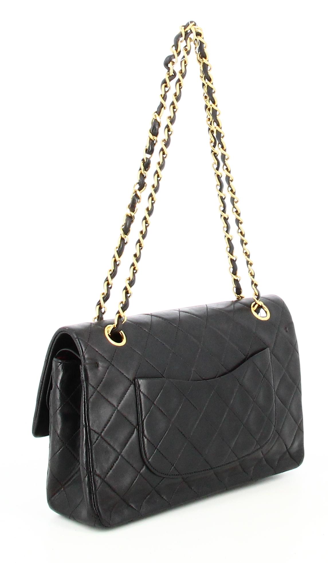 1991 Chanel Timeless Handbag In Black Quilted Leather  1
