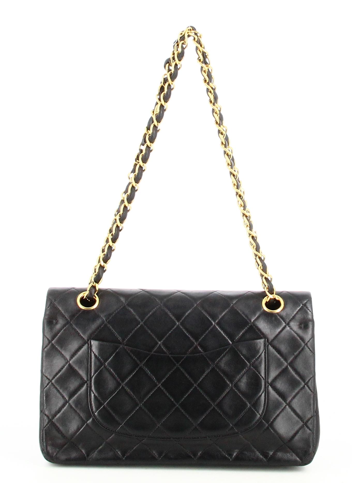 1991 Chanel Timeless Handbag In Black Quilted Leather  2