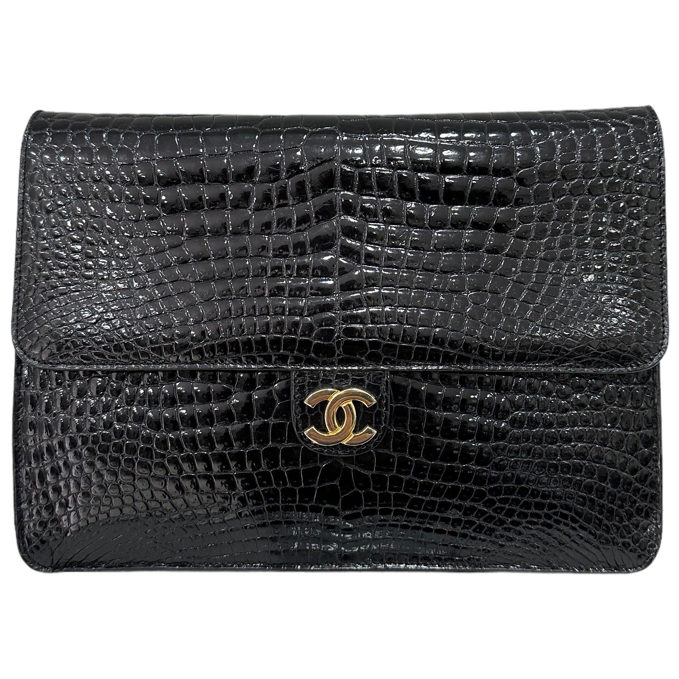 1991 Chanel Timeless Vintage Cocco Borsa a Spalla im Angebot
