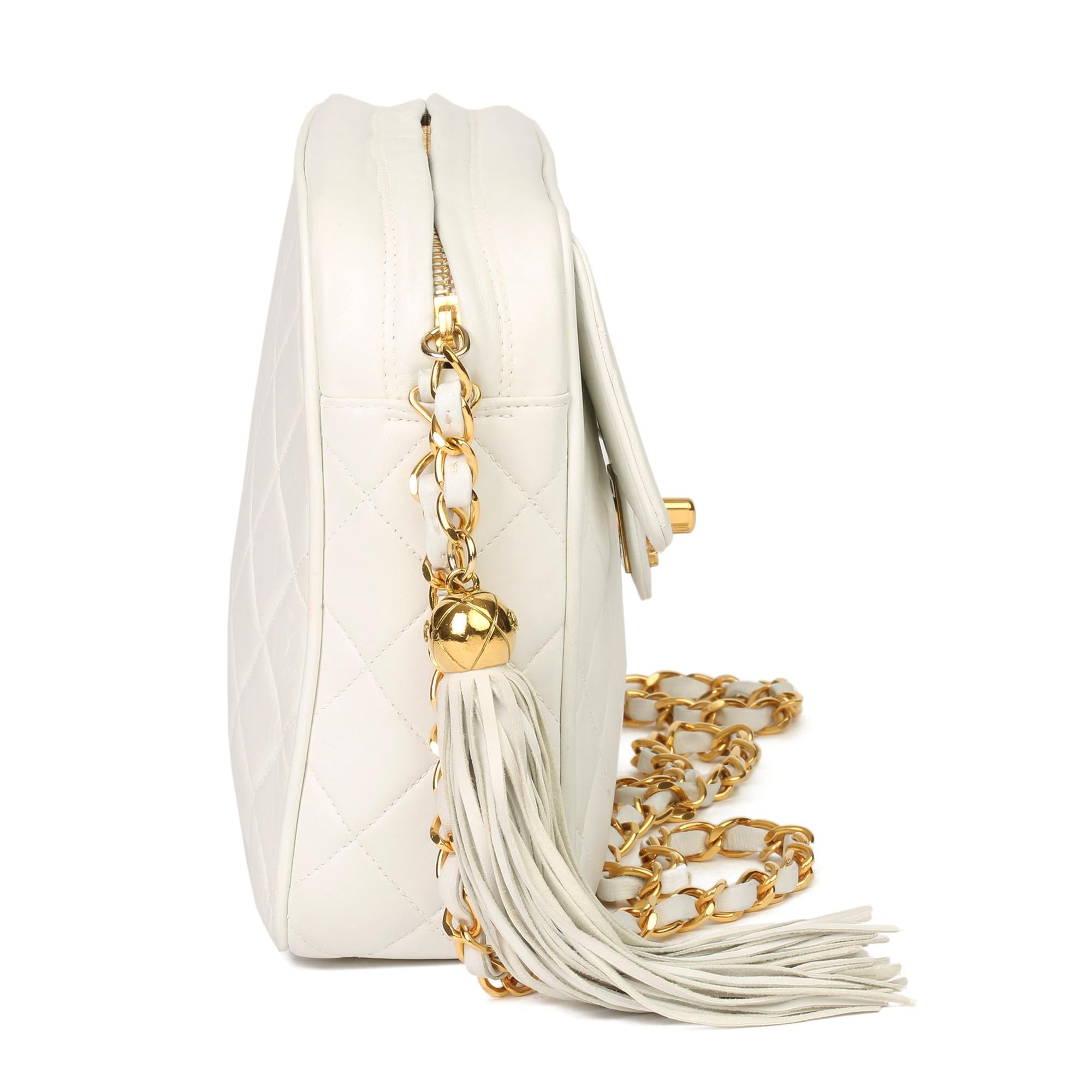 chanel camera bag white