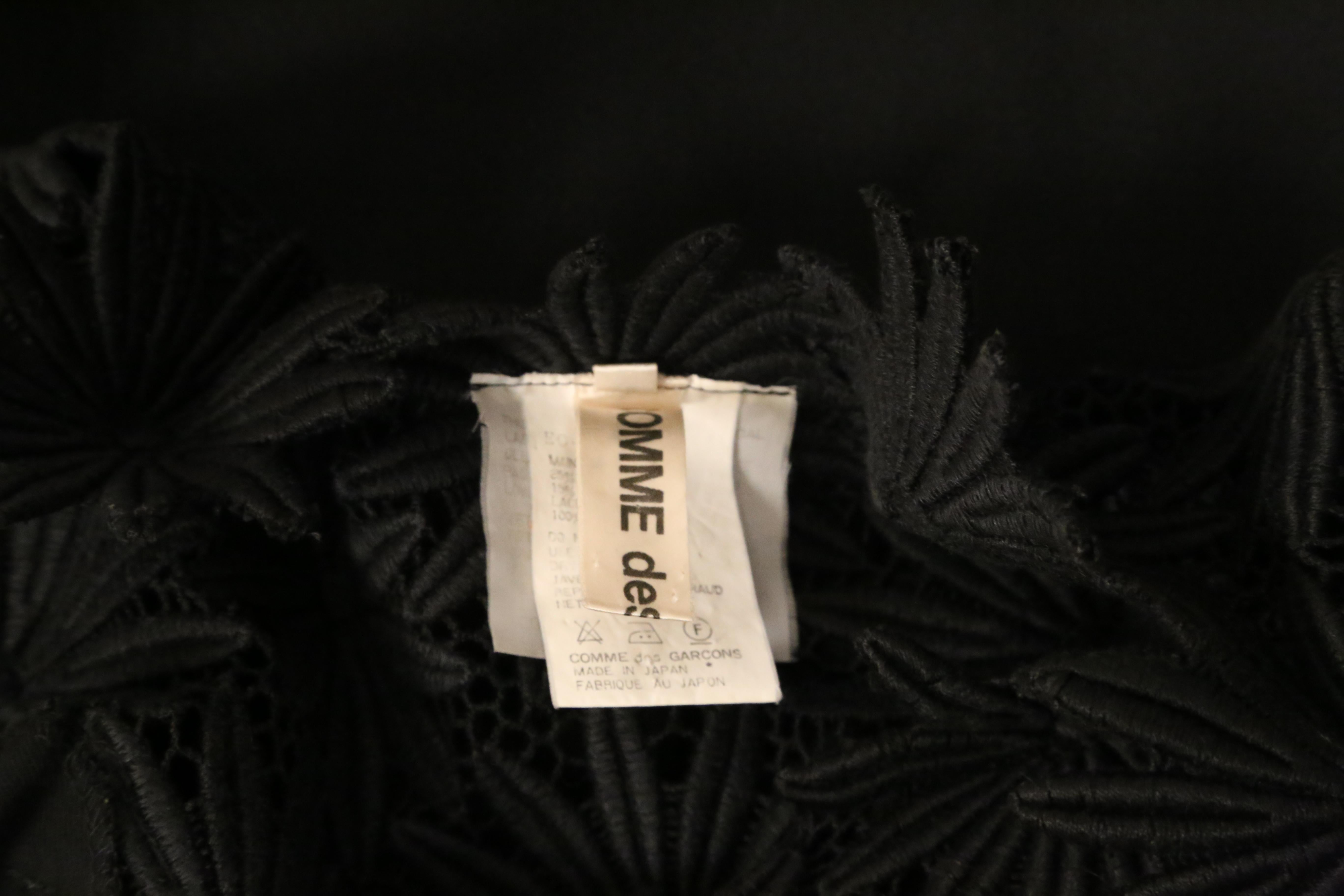 1991 COMME DES GARCONS schwarzes besticktes Spitzenkleid RUNWAY im Angebot 6