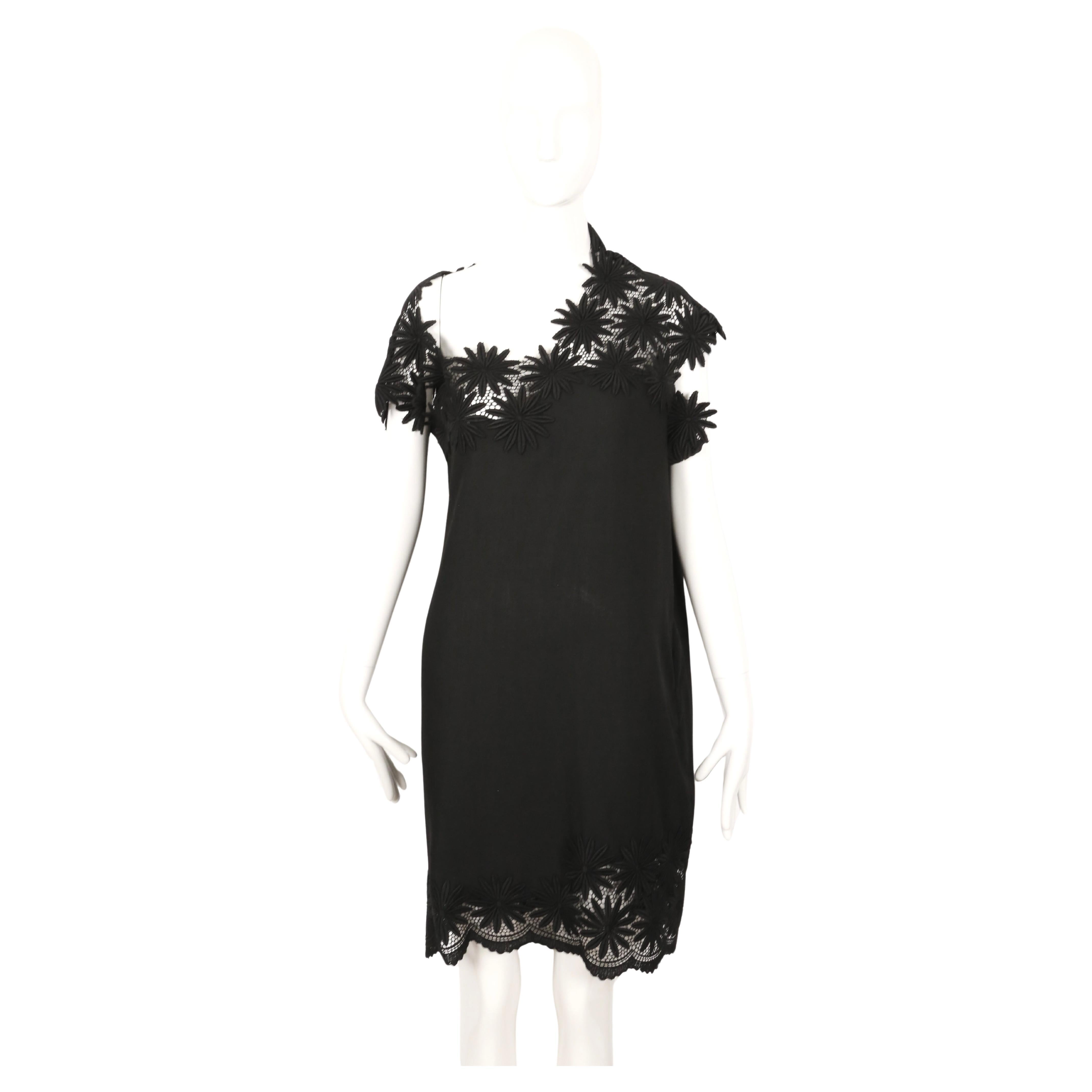 1991 COMME DES GARCONS schwarzes besticktes Spitzenkleid RUNWAY (Schwarz) im Angebot