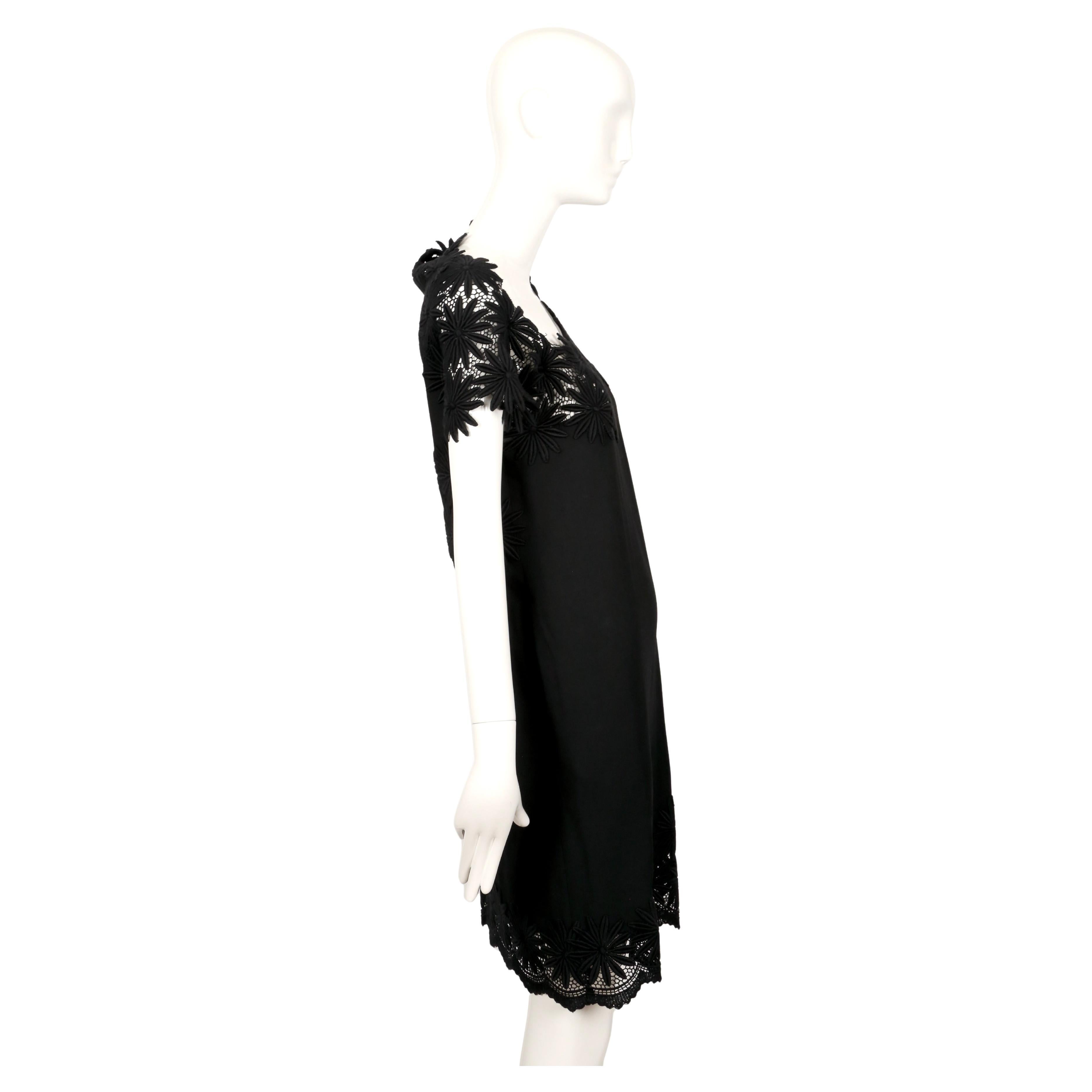1991 COMME DES GARCONS schwarzes besticktes Spitzenkleid RUNWAY Damen im Angebot