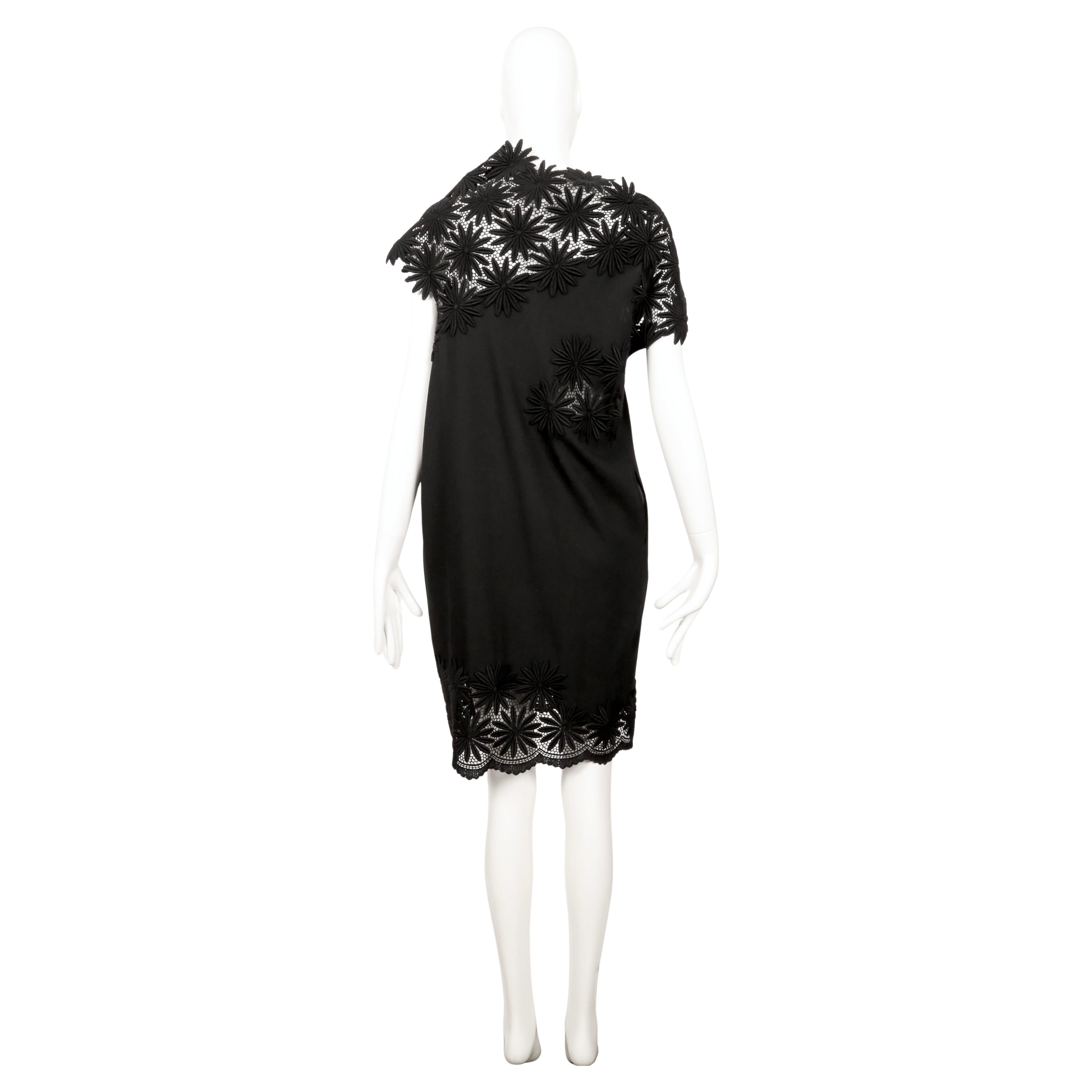1991 COMME DES GARCONS schwarzes besticktes Spitzenkleid RUNWAY im Angebot 4