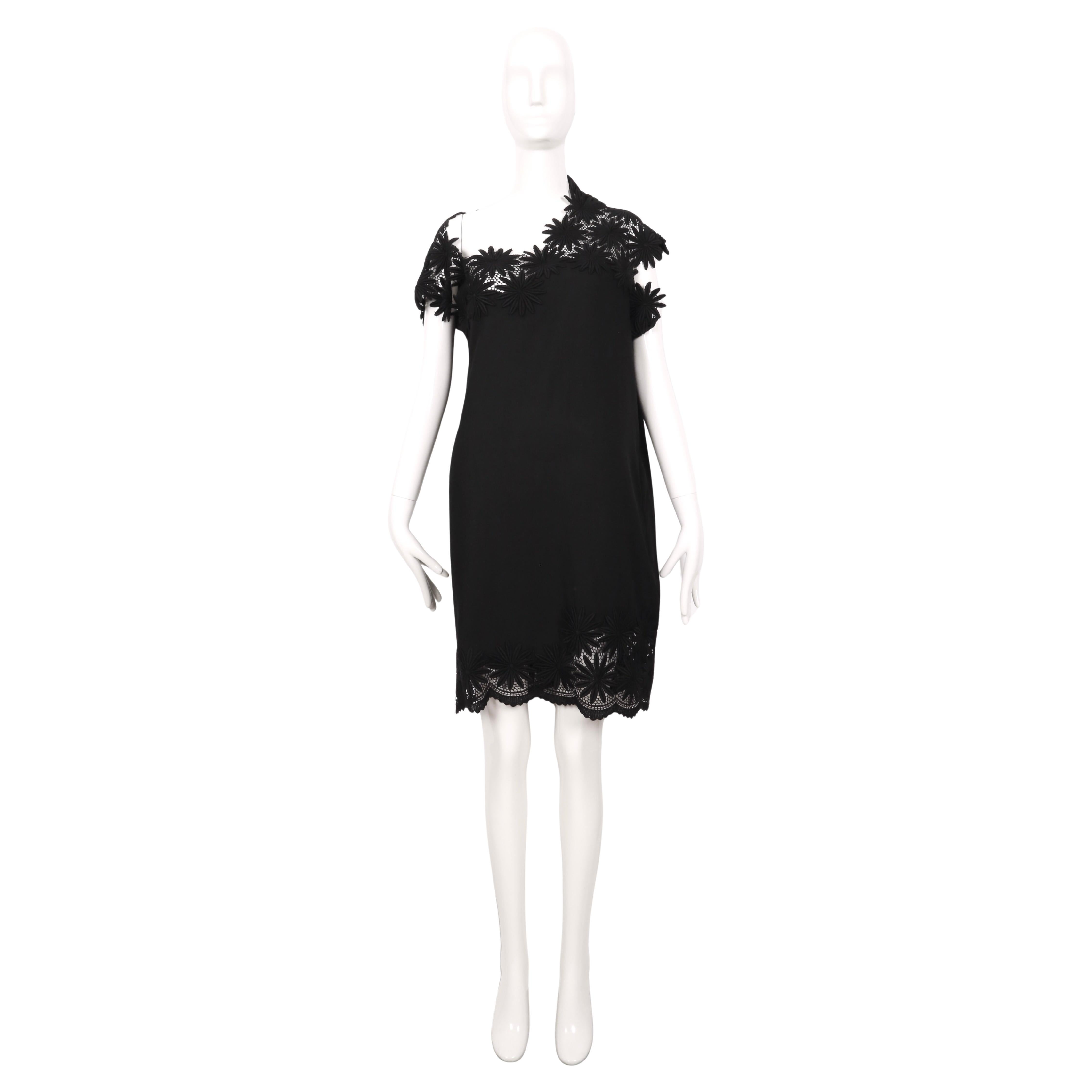 1991 COMME DES GARCONS schwarzes besticktes Spitzenkleid RUNWAY im Angebot