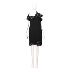1991 COMME DES GARCONS abito nero ricamato in pizzo RUNWAY