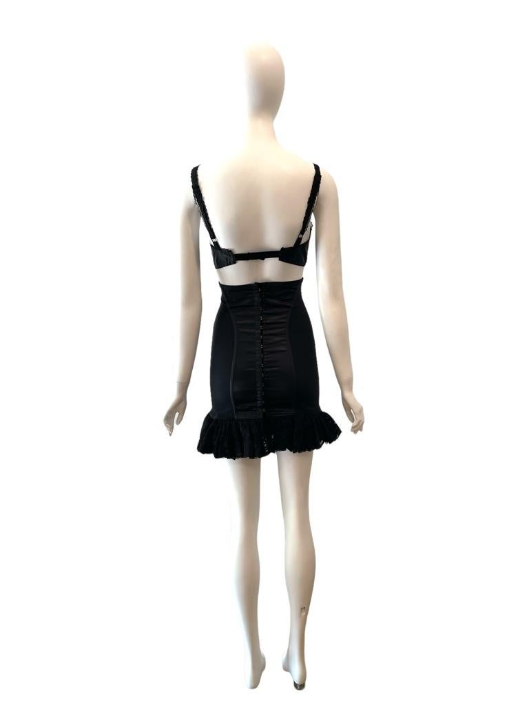 1991 Dolce and Gabbana High Waist Corset Skirt Lace Top  pin up collection   For Sale at 1stDibs