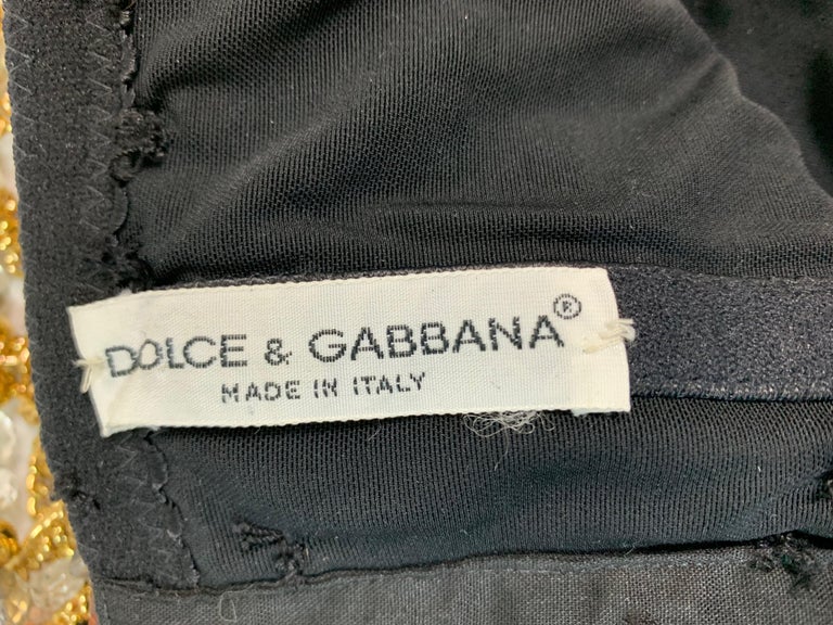 1991 Dolce and Gabbana Pin-Up Gold Chain Black Corset High Waist Wiggle ...