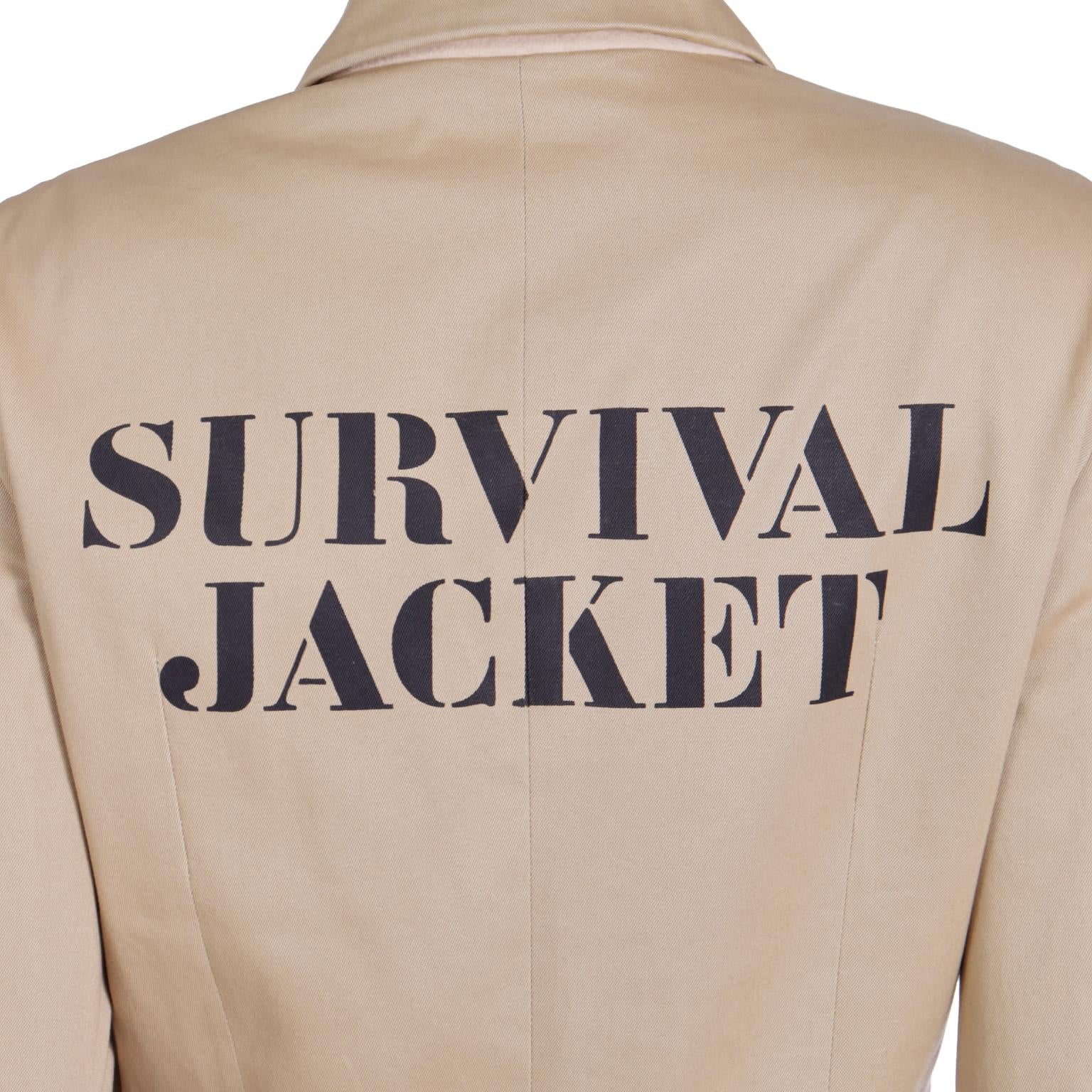 1991  Franco Moschino Couture Rare Vintage Runway Survival Jacket w Beauty Tools 8