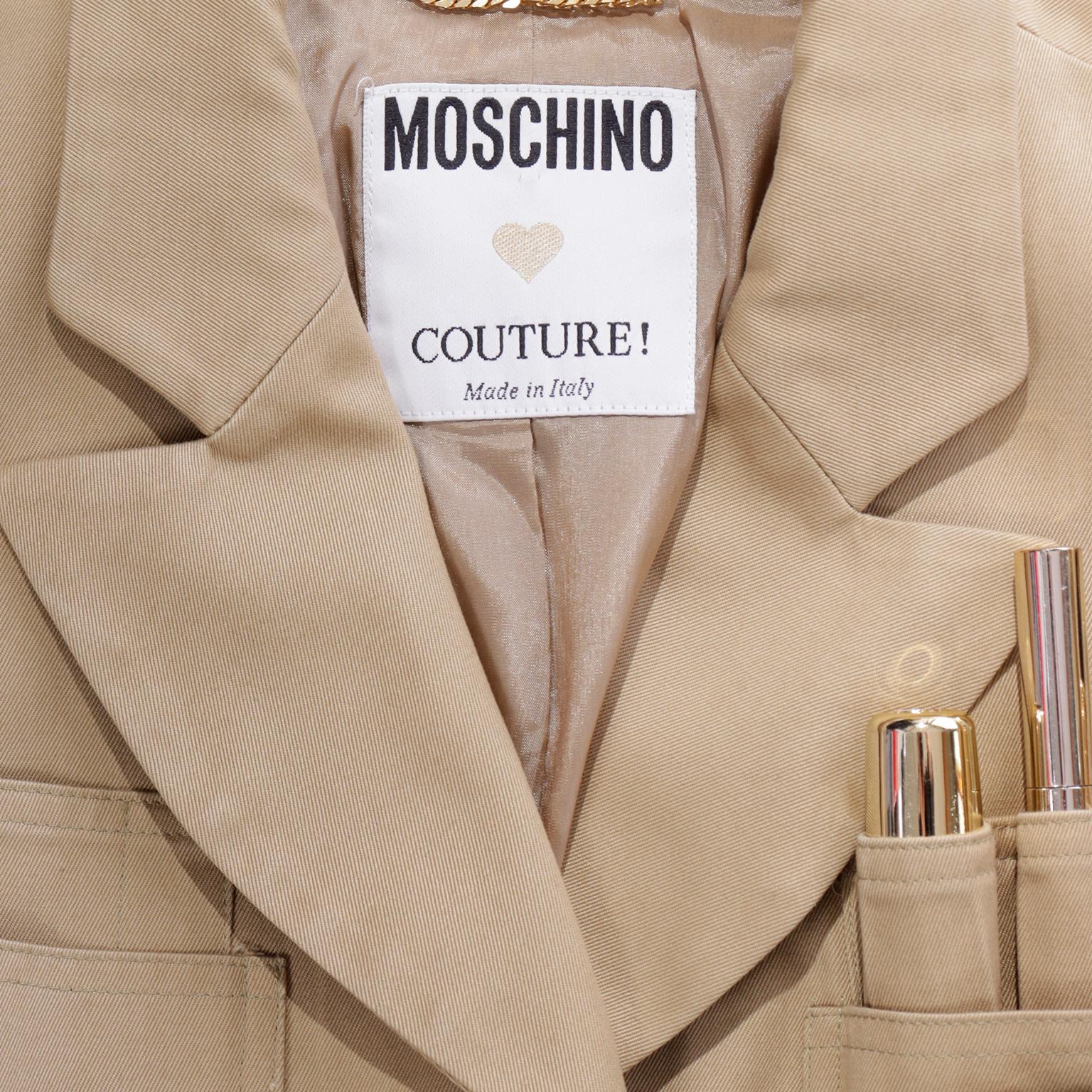 1991  Franco Moschino Couture Rare Vintage Runway Survival Jacket w Beauty Tools 9