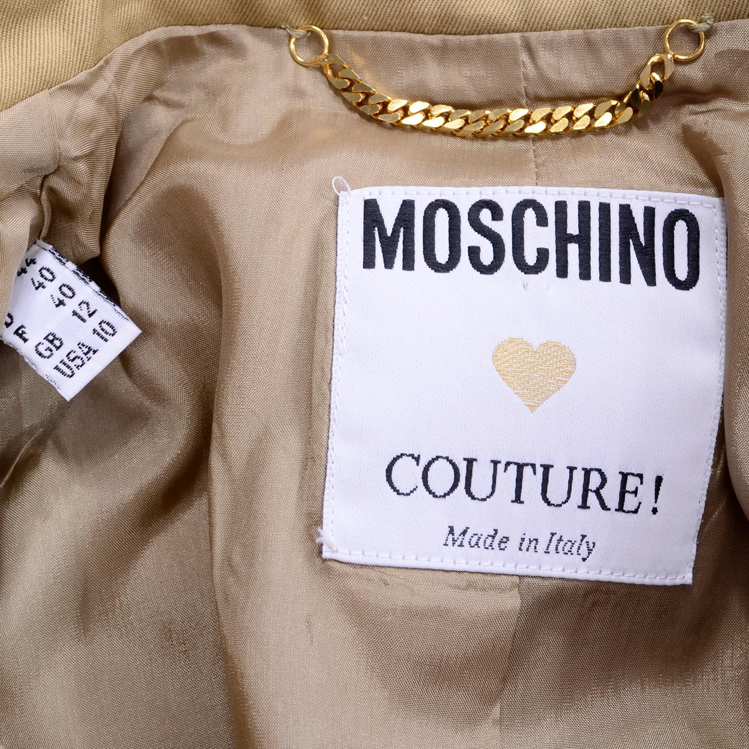 1991 Franco Moschino Couture Survival Jacke in Khaki Baumwolle Urban Jungle Tools 12