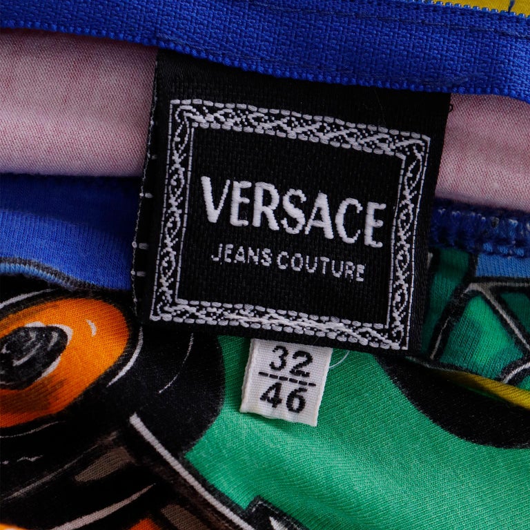 1991 Gianni Versace Jeans Couture Betty Boop Harley Cartoon Pop Art Dress 5