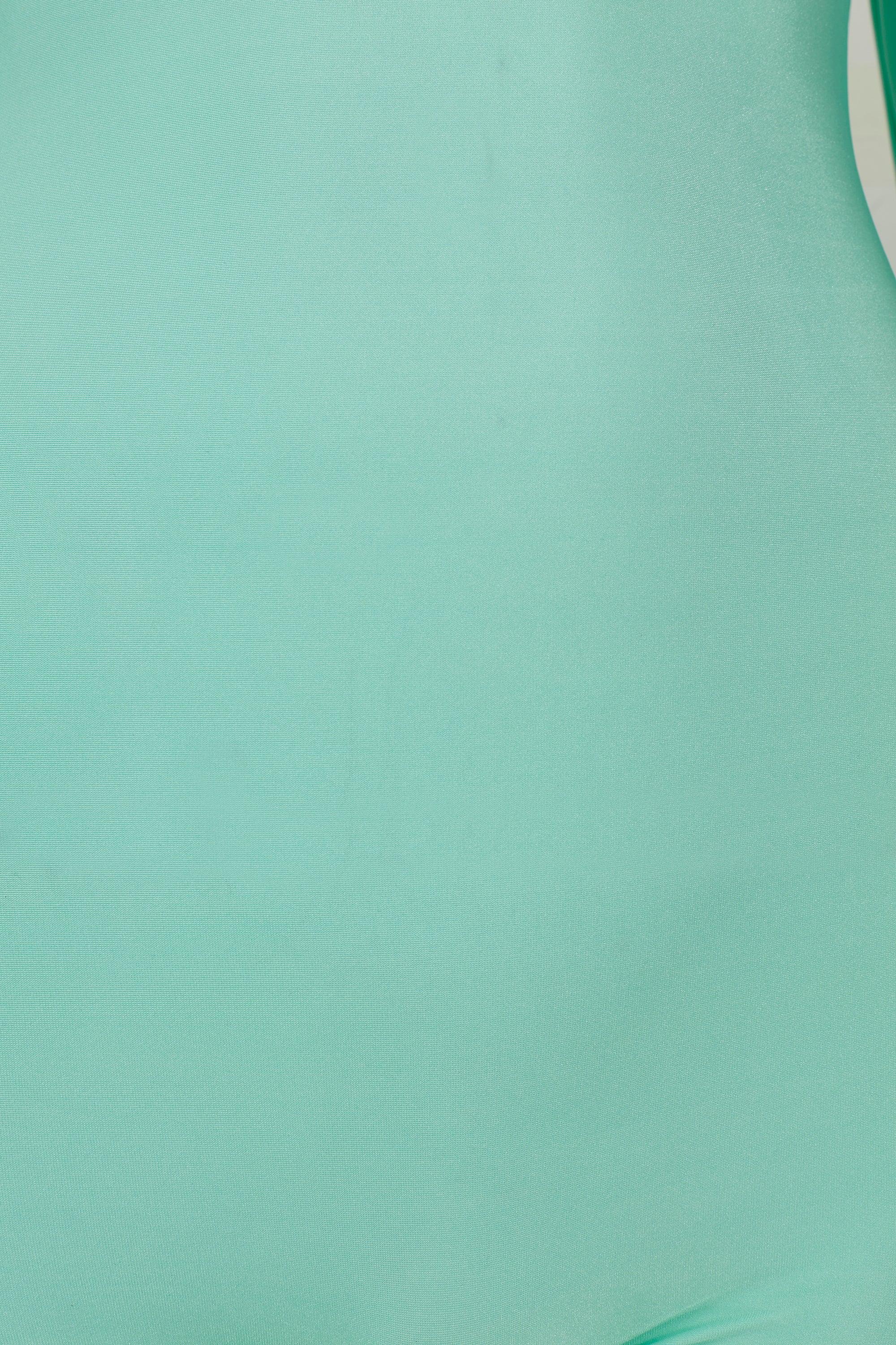 1991 Gianni Versace Turquoise Lycra Catsuit In Good Condition For Sale In London, GB