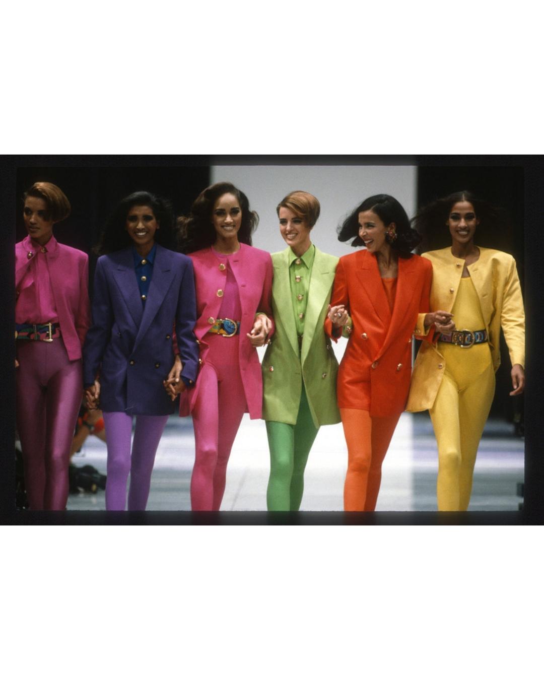 1991 Gianni Versace Turquoise Lycra Catsuit For Sale 2