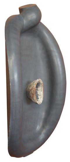 1991 Jack Carter Carved Modern Abstract Tortoise Wall Art Sculpture