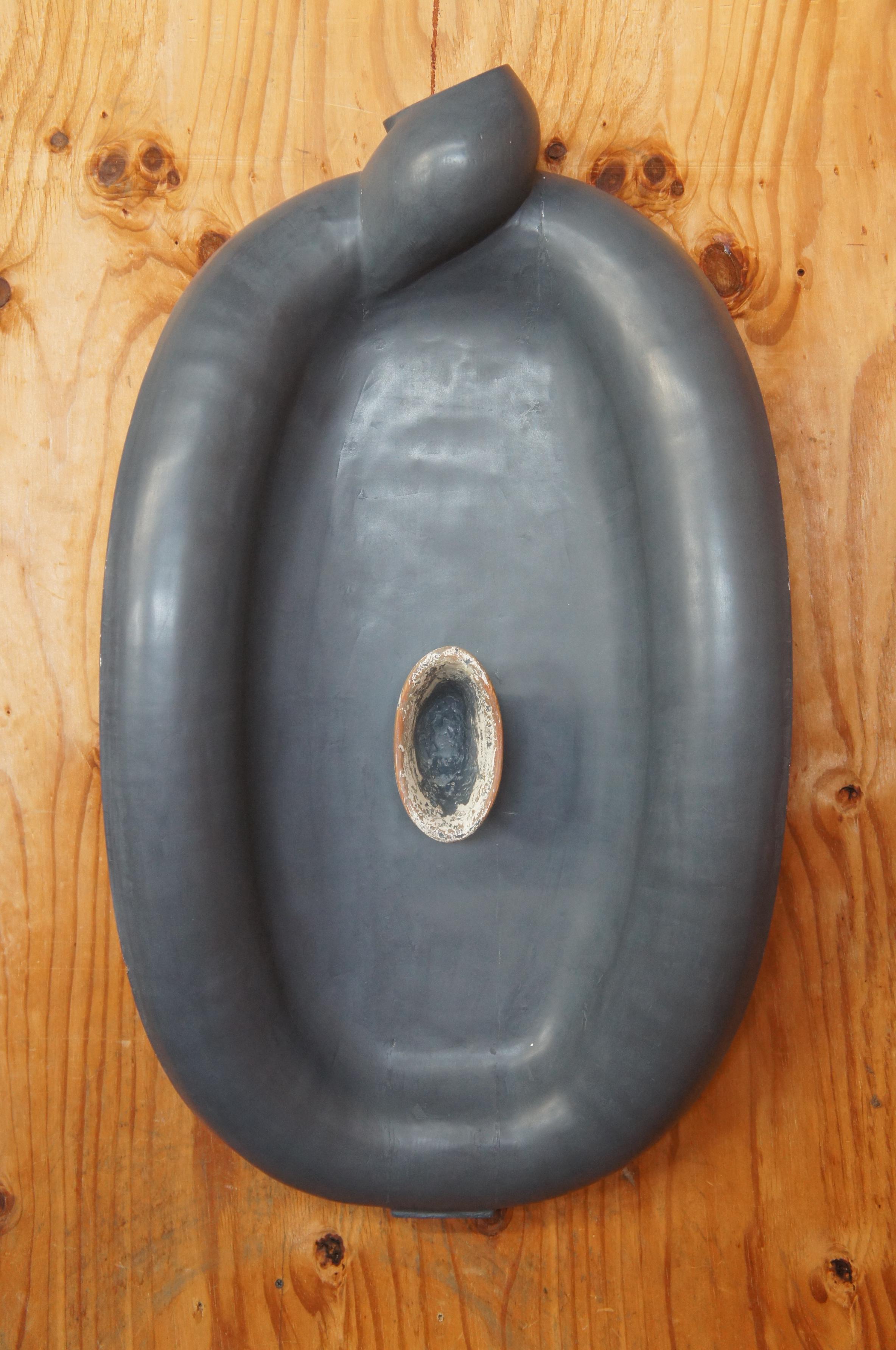 1991 Jack Carter Carved Modern Abstract Tortoise Wall Art Sculpture For Sale 4
