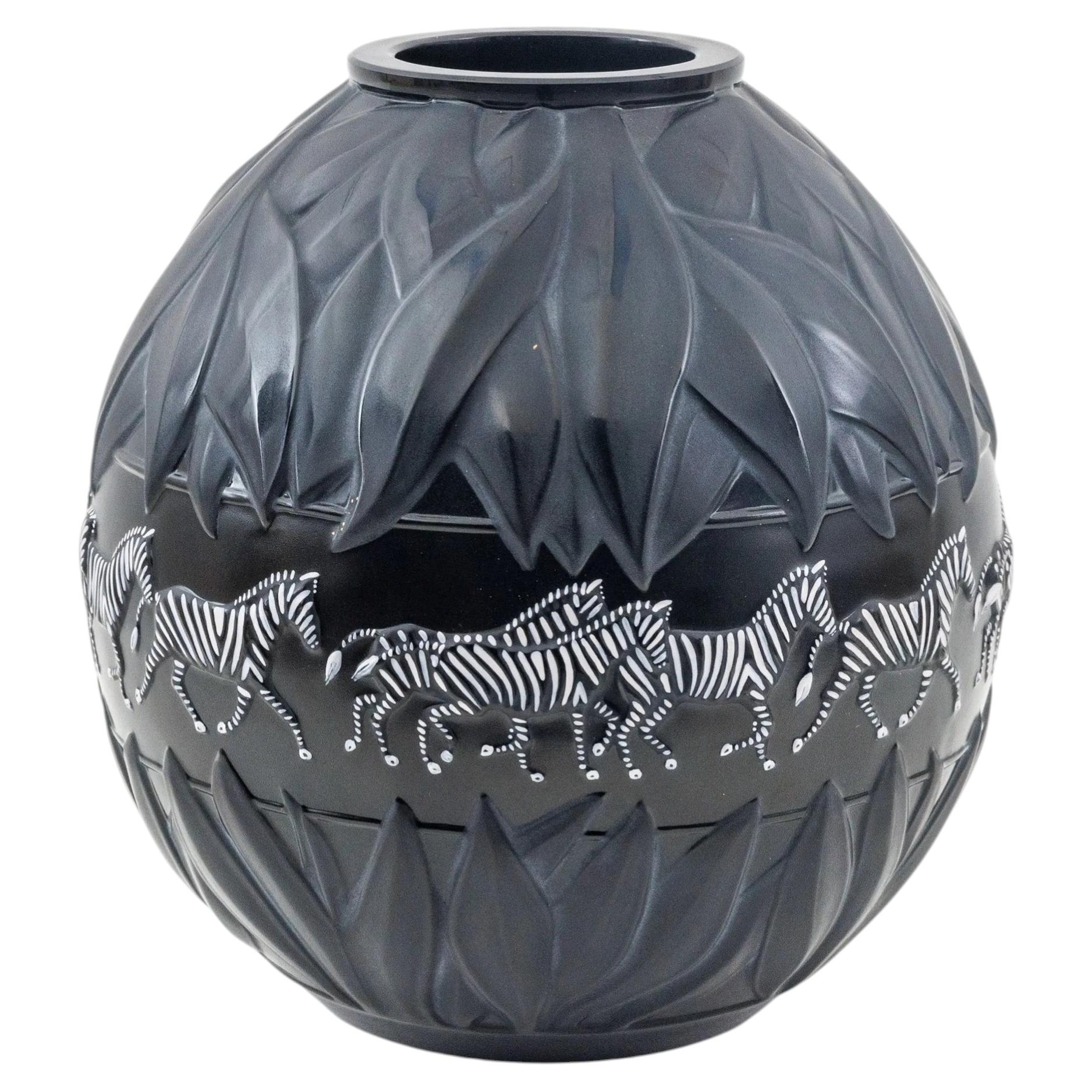 1991 – Marie-Claude Lalique – "Tanzania" Zebra Vase