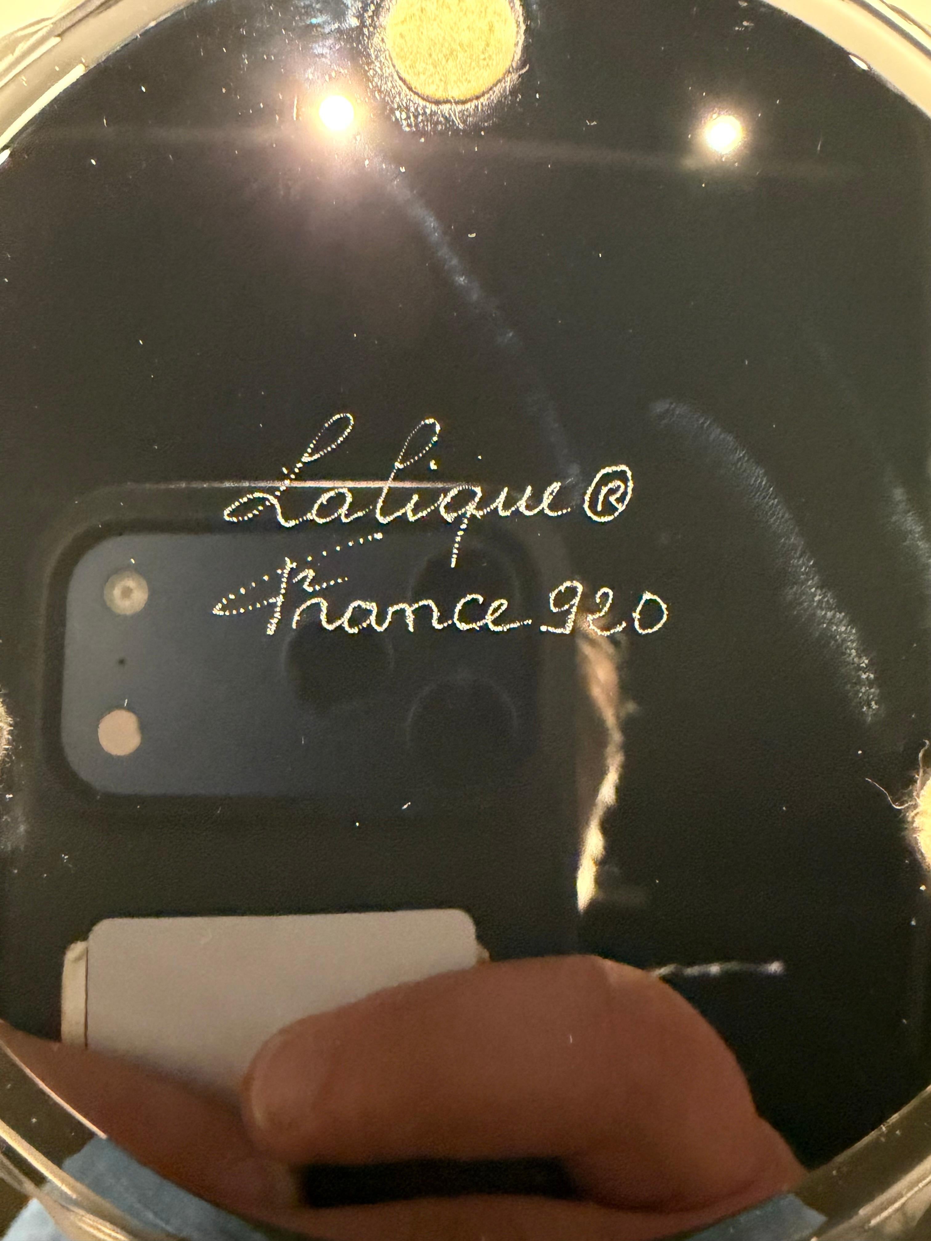 1991 Marie-Claude Lalique - Vase Tanzanie Zèbres Cristal Noir Blanc Émail en vente 1